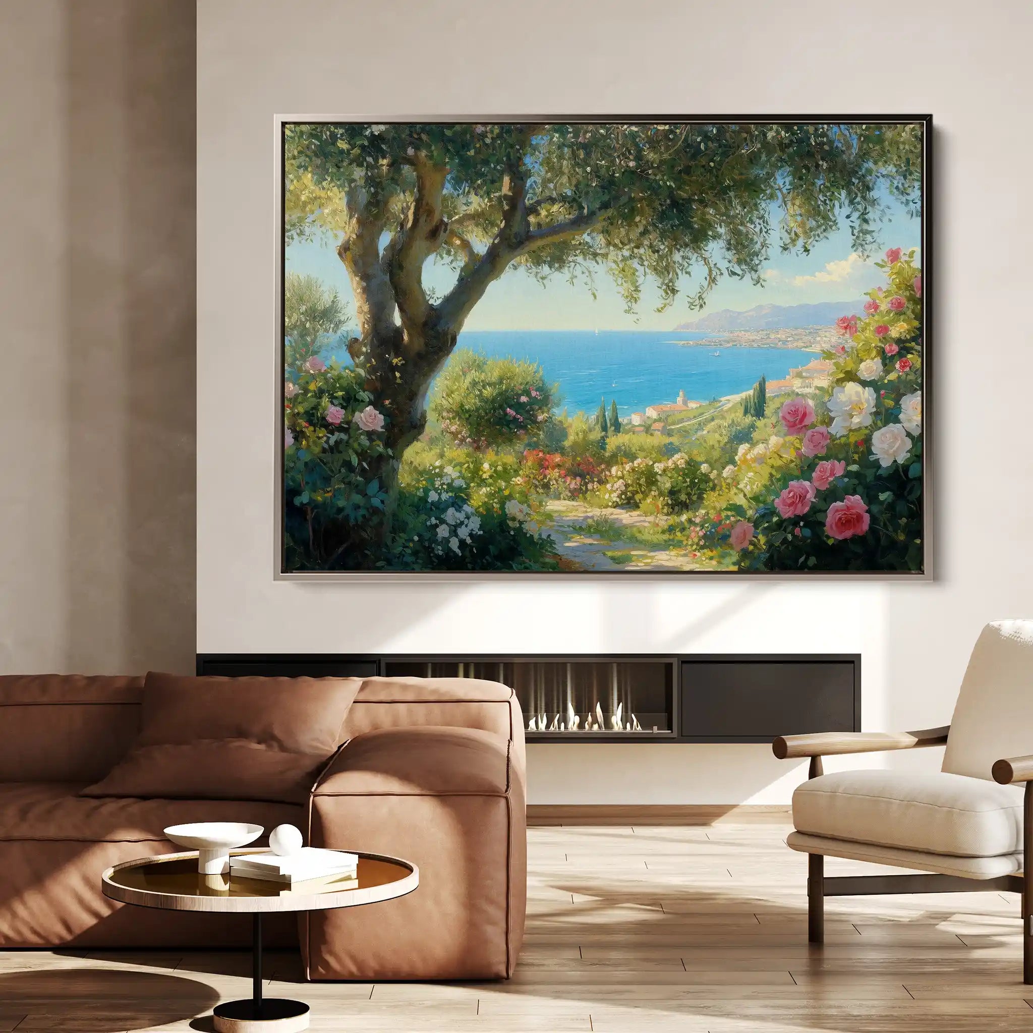 Landscape 504 Canvas Art 60 x 40 cm / Black