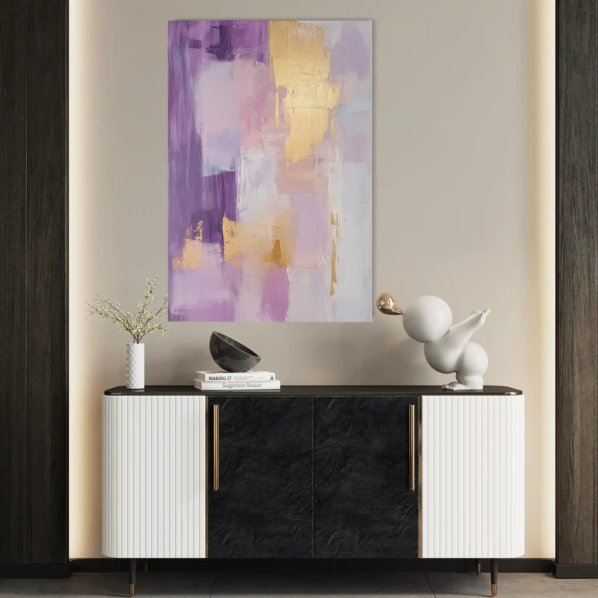 Abstract 506 Canvas Art 60 x 40 cm / Black