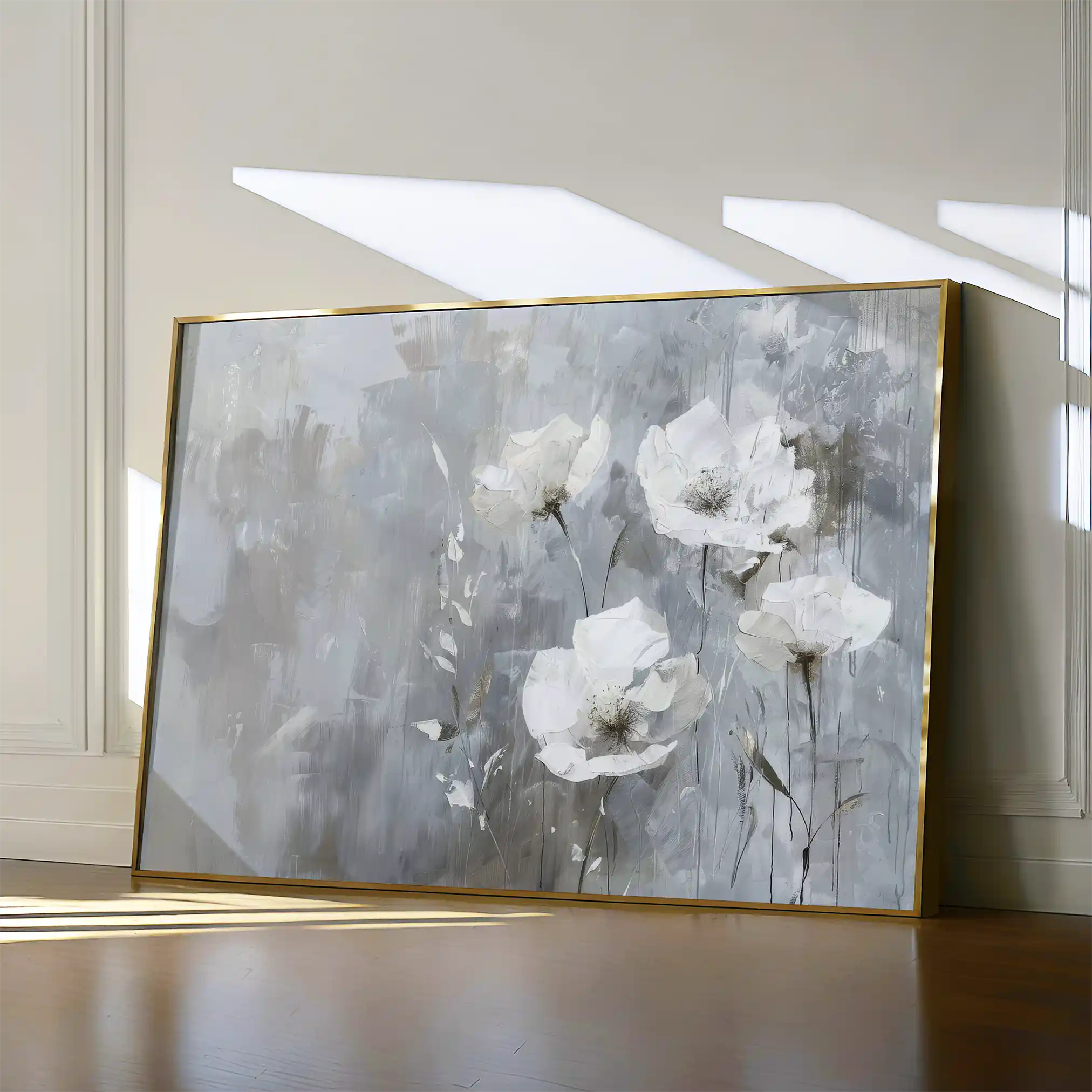 Floral 508 Canvas Art 60 x 40 cm / Black