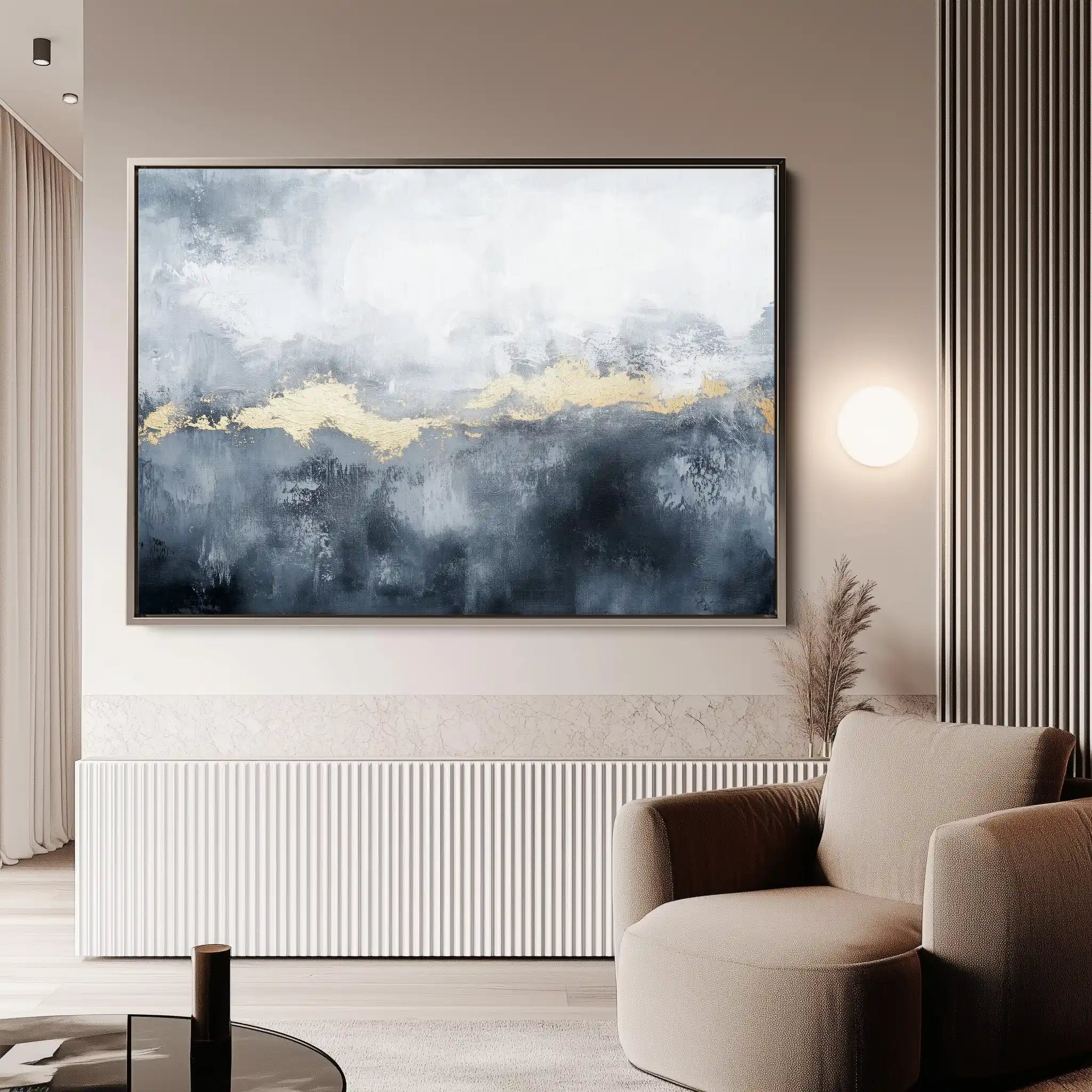Abstract 516 Canvas Art 60 x 40 cm / Black