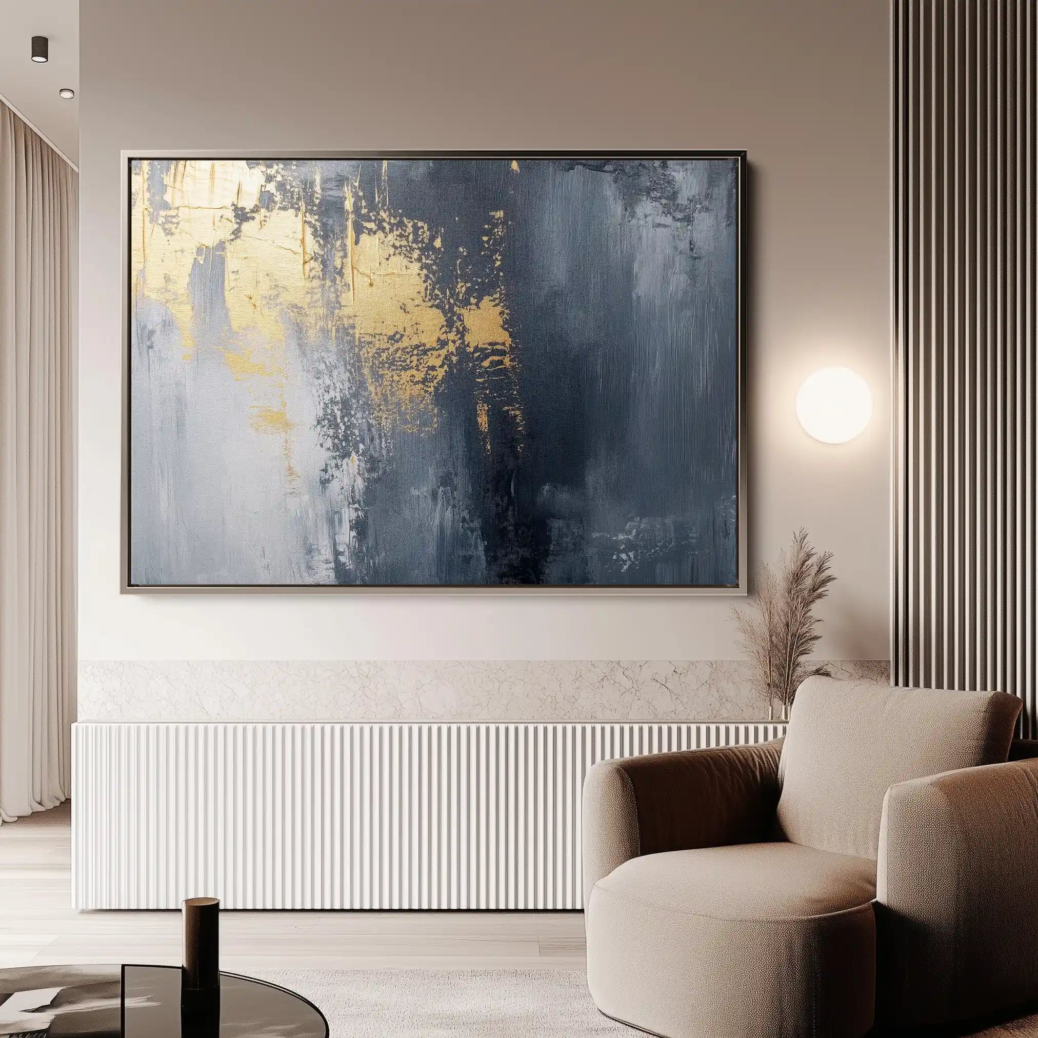 Abstract 518 Canvas Art 60 x 40 cm / Black