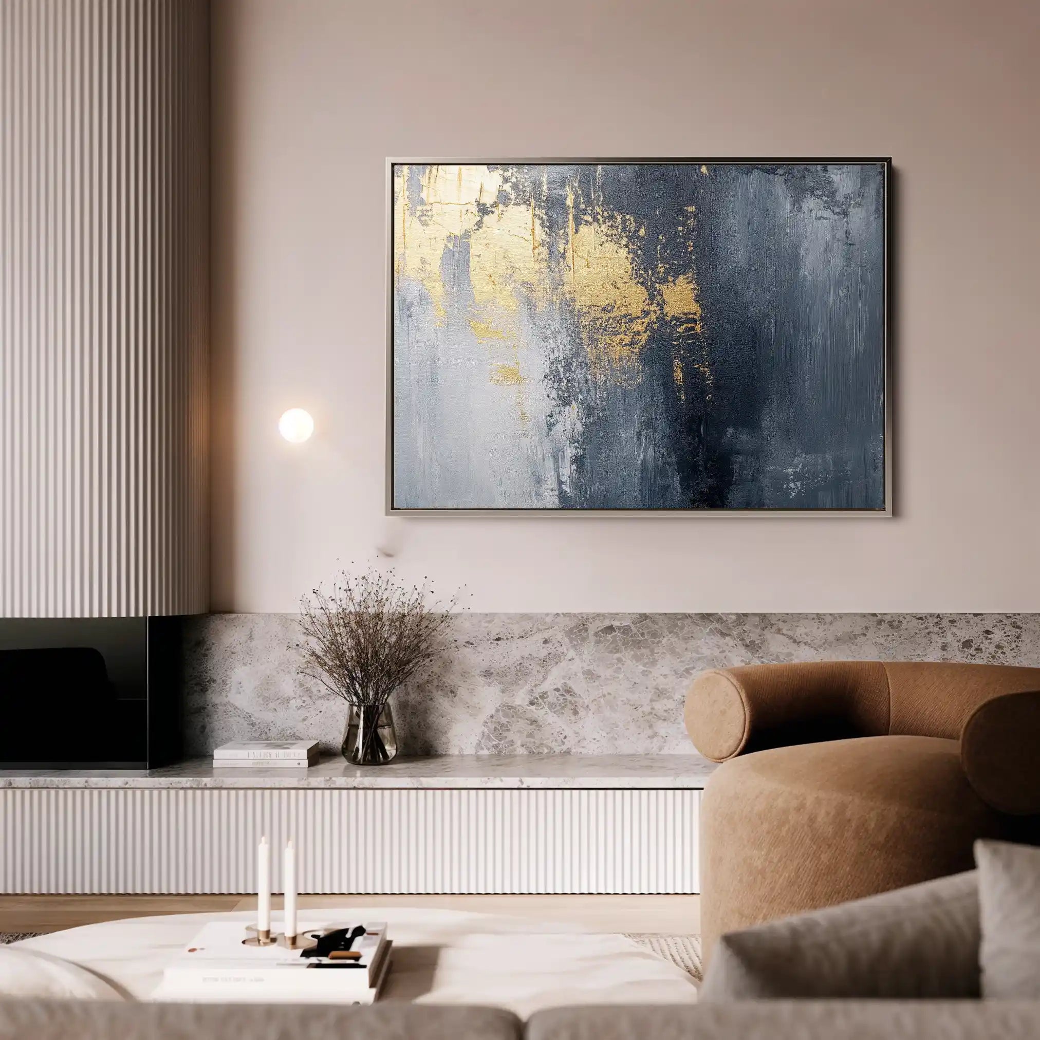 Abstract 518 Canvas Art 60 x 40 cm / Black