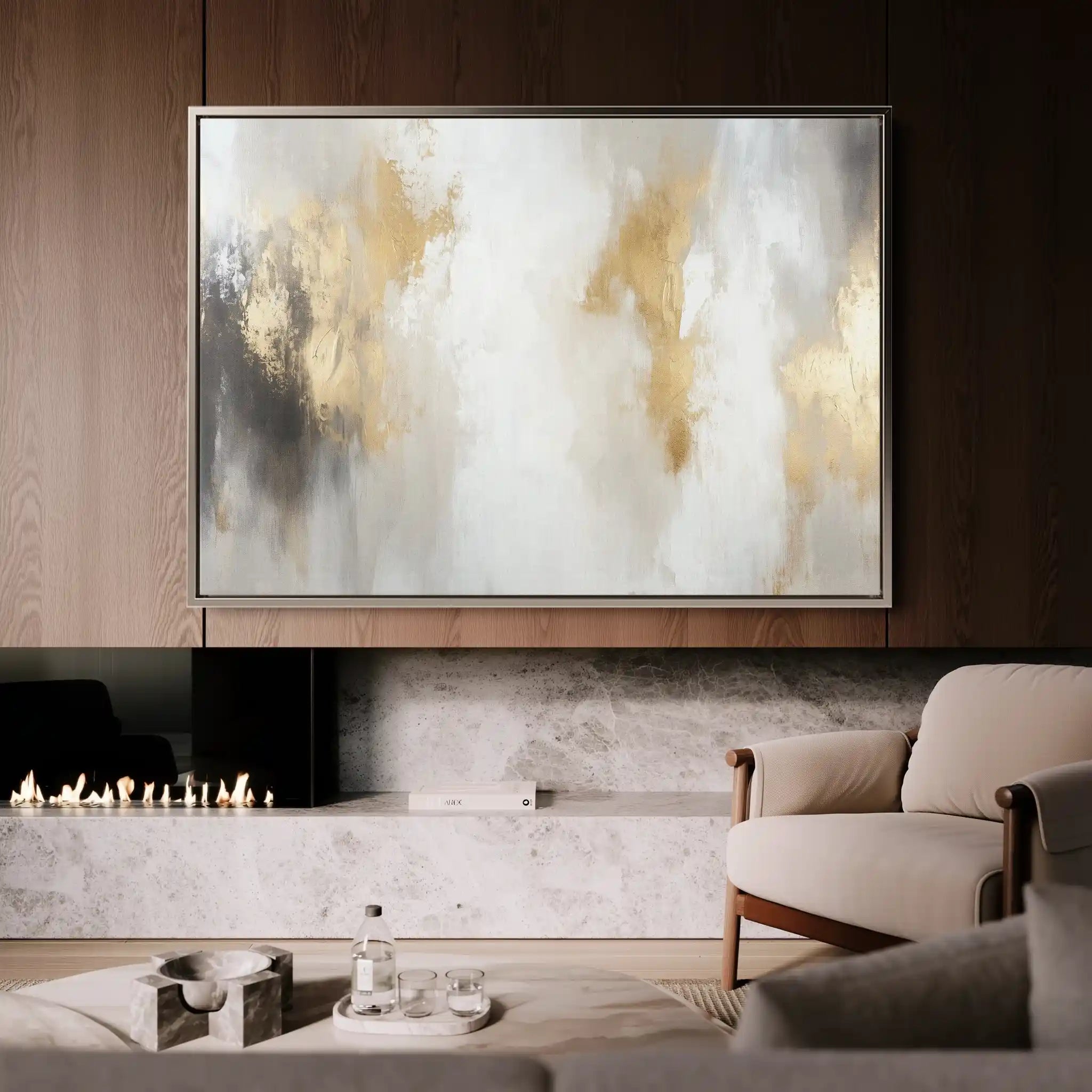 Abstract 520 Canvas Art 60 x 40 cm / Black