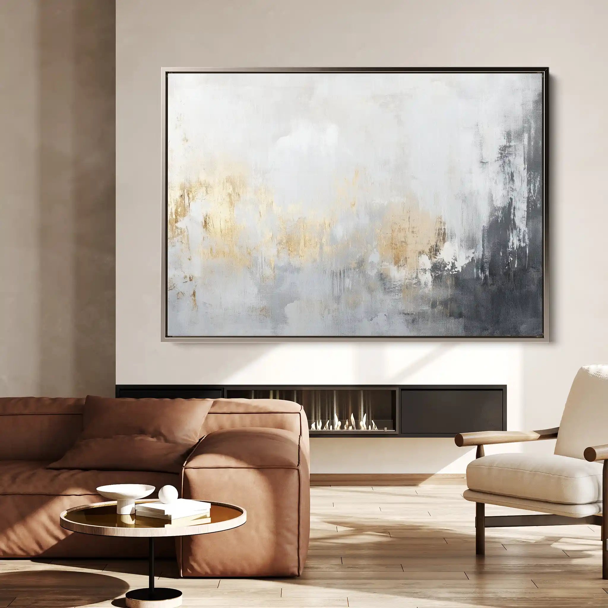 Abstract 524 Canvas Art 60 x 40 cm / Black