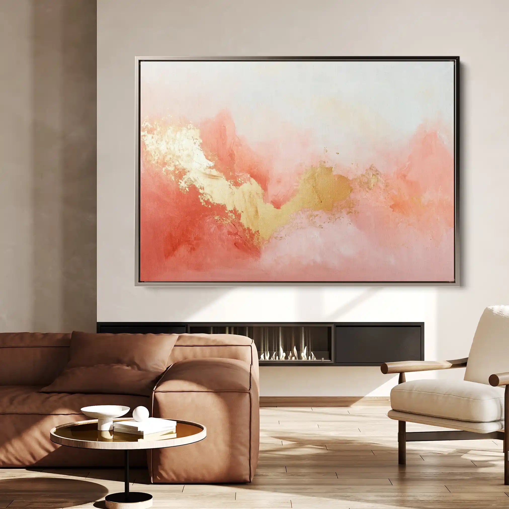 Abstract 525 Canvas Art 60 x 40 cm / Black