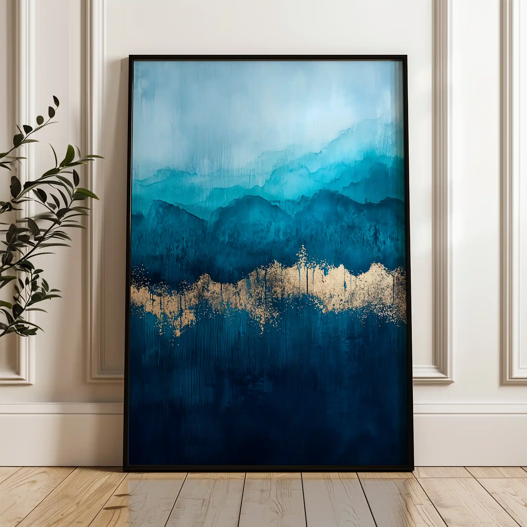 Abstract 530 Canvas Art 60 x 40 cm / Black