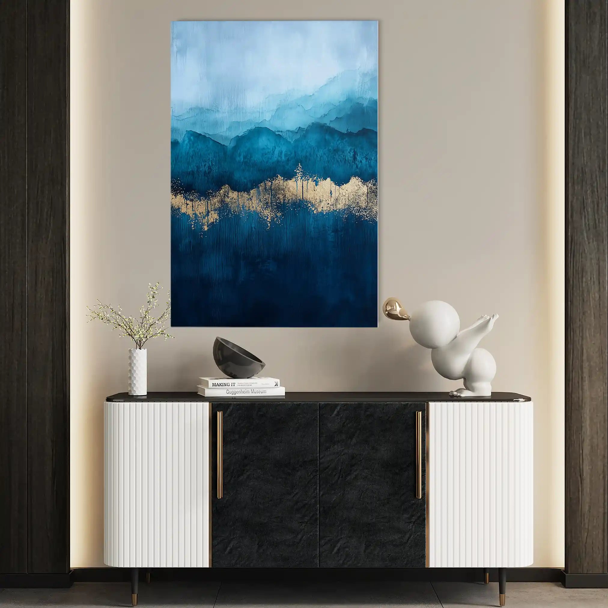 Abstract 530 Canvas Art 60 x 40 cm / Black