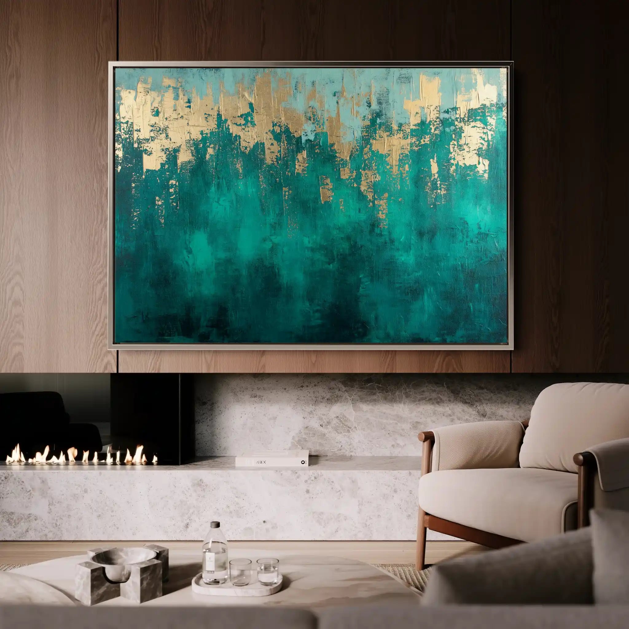 Abstract 536 Canvas Art 60 x 40 cm / Black