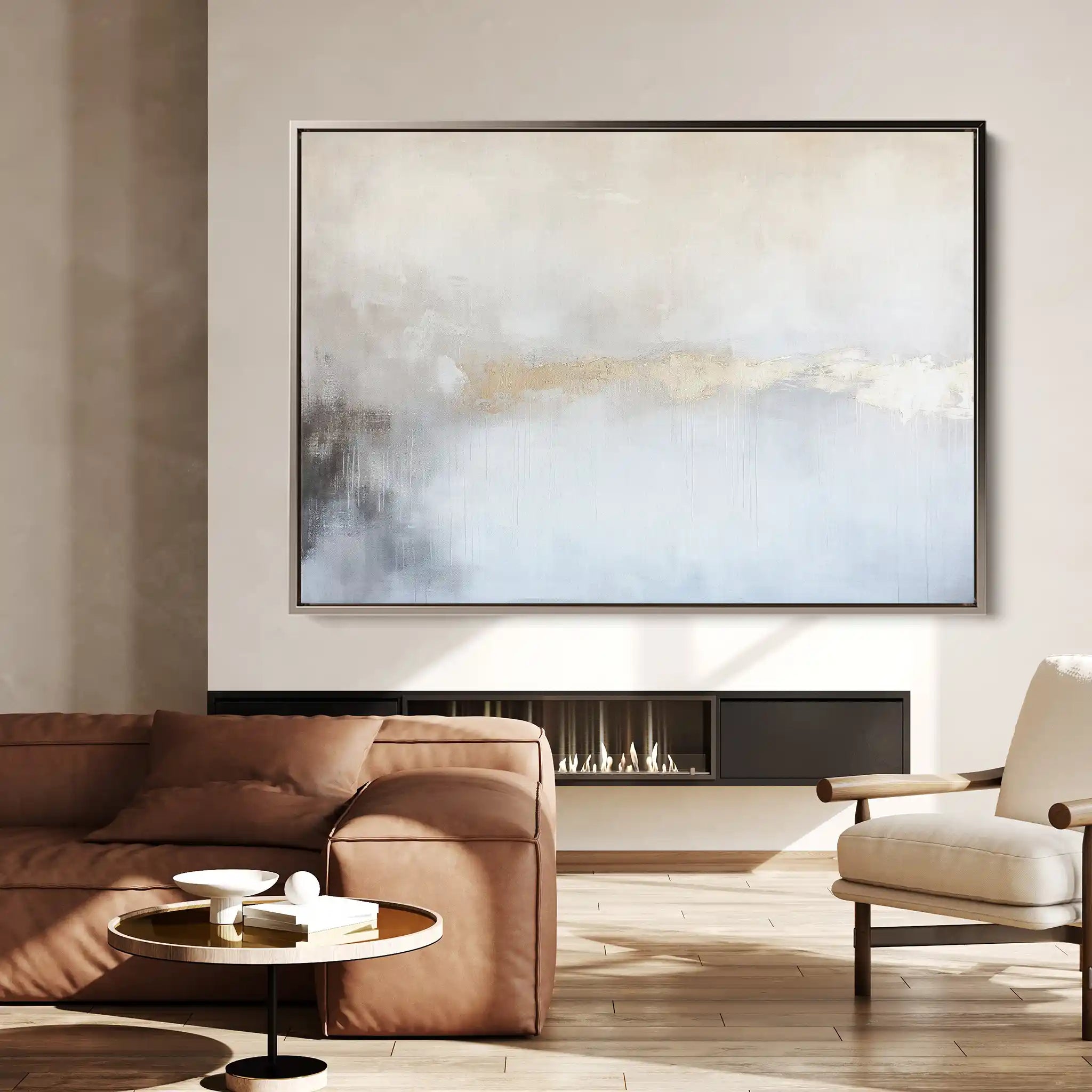 Abstract 537 Canvas Art 60 x 40 cm / Black