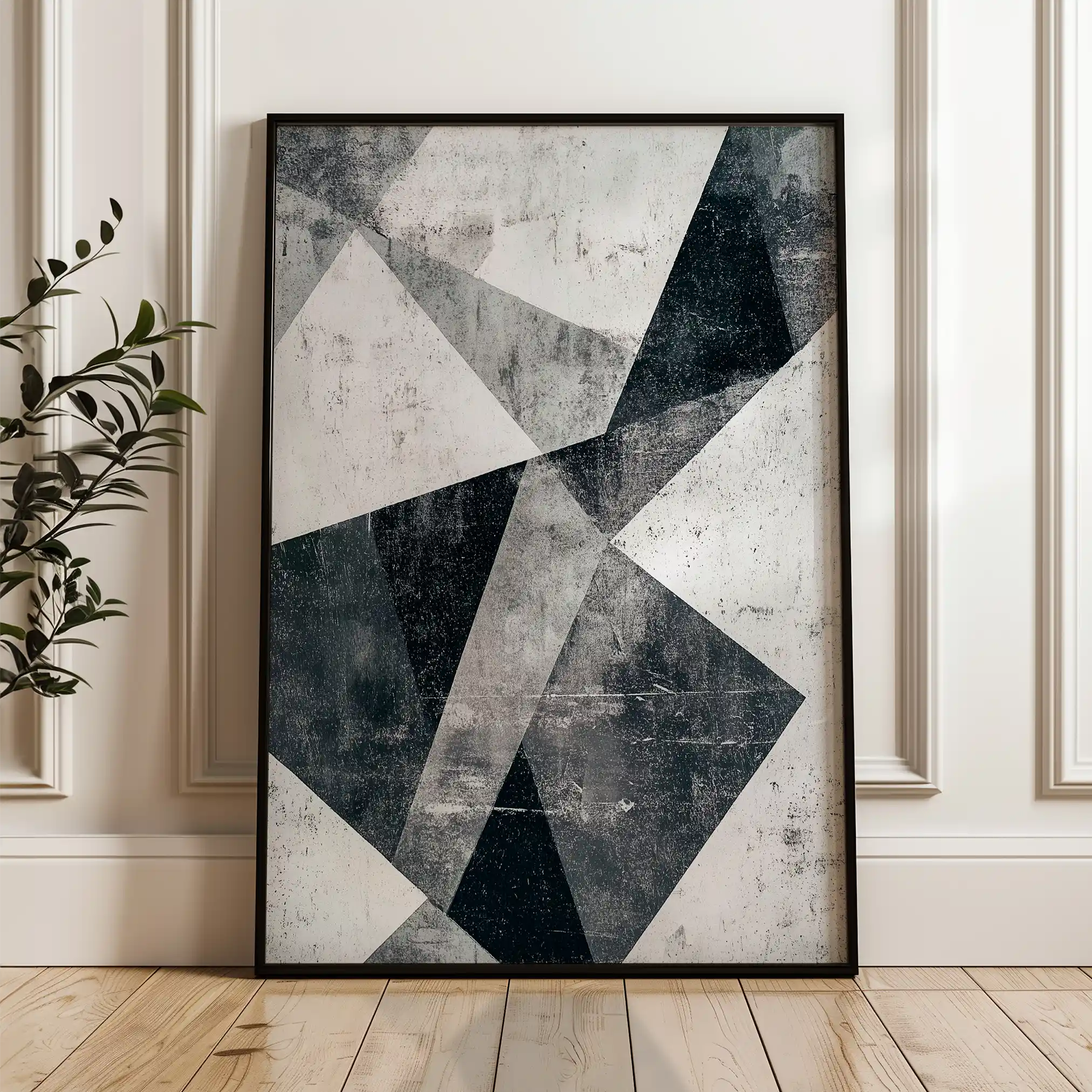 Abstract 541 Canvas Art 60 x 40 cm / Black