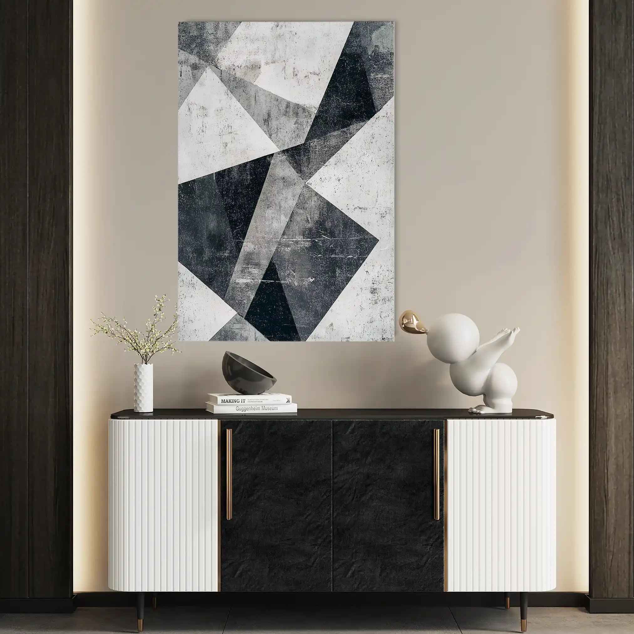 Abstract 541 Canvas Art 60 x 40 cm / Black
