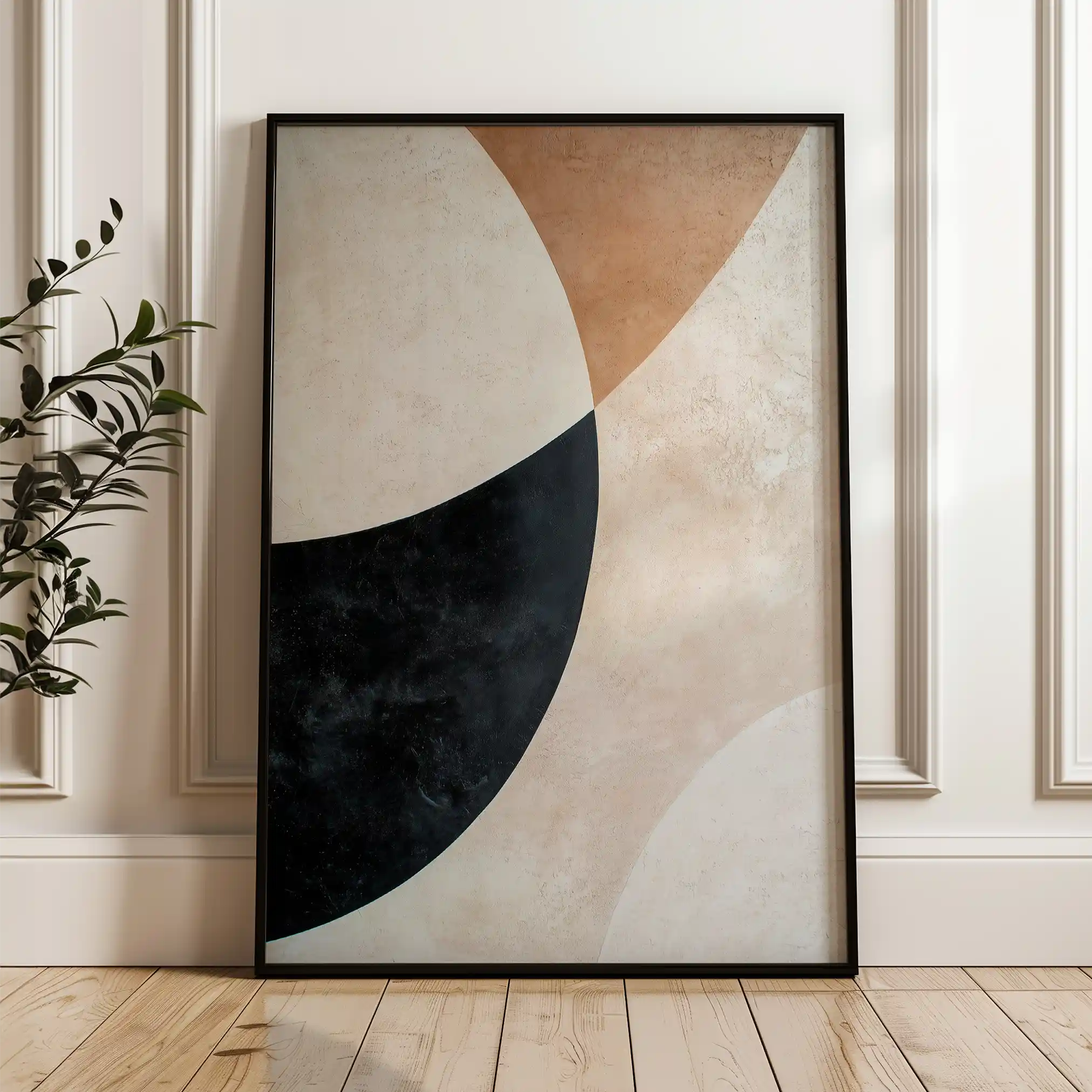 Abstract 542 Canvas Art 60 x 40 cm / Black