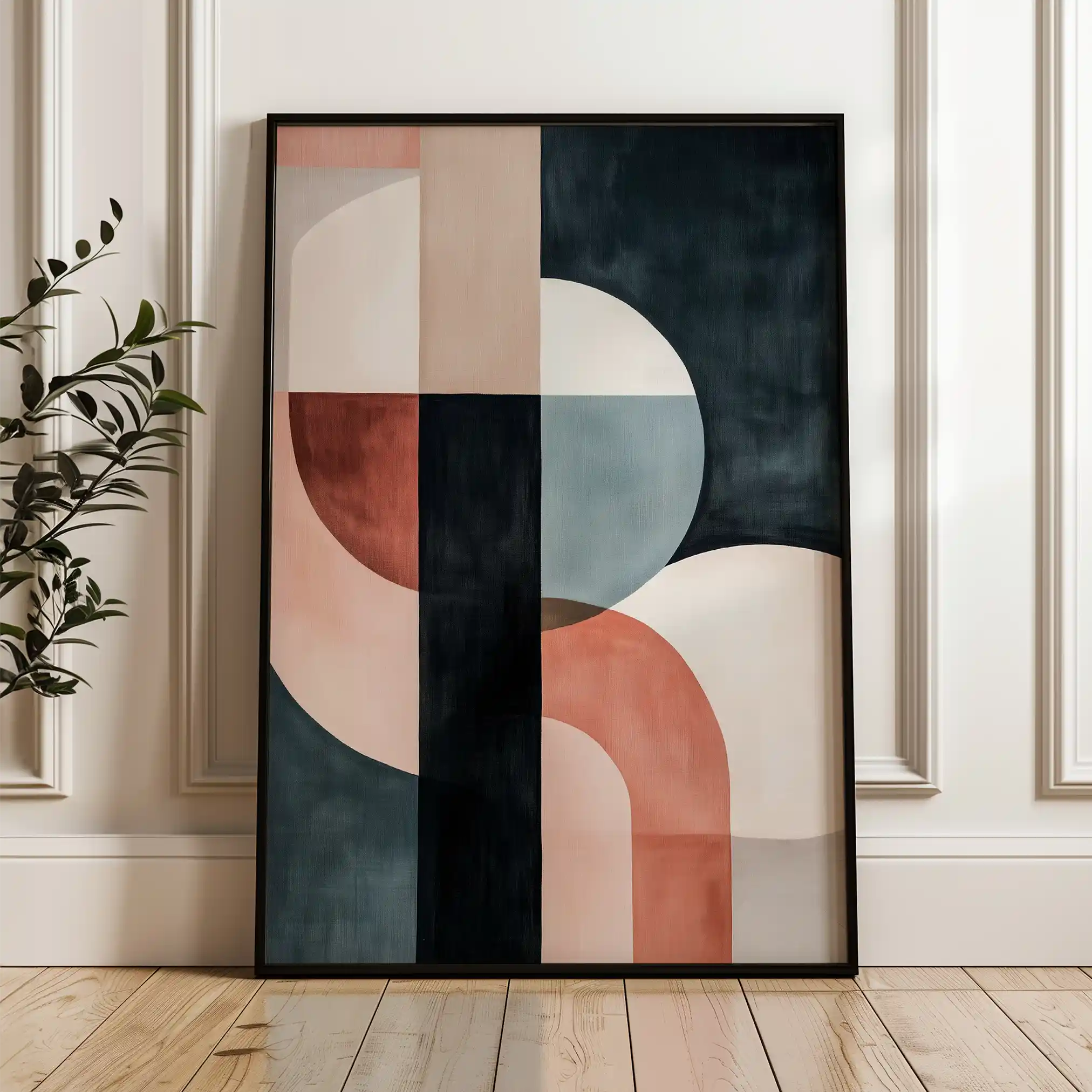 Abstract 544 Canvas Art 60 x 40 cm / Black