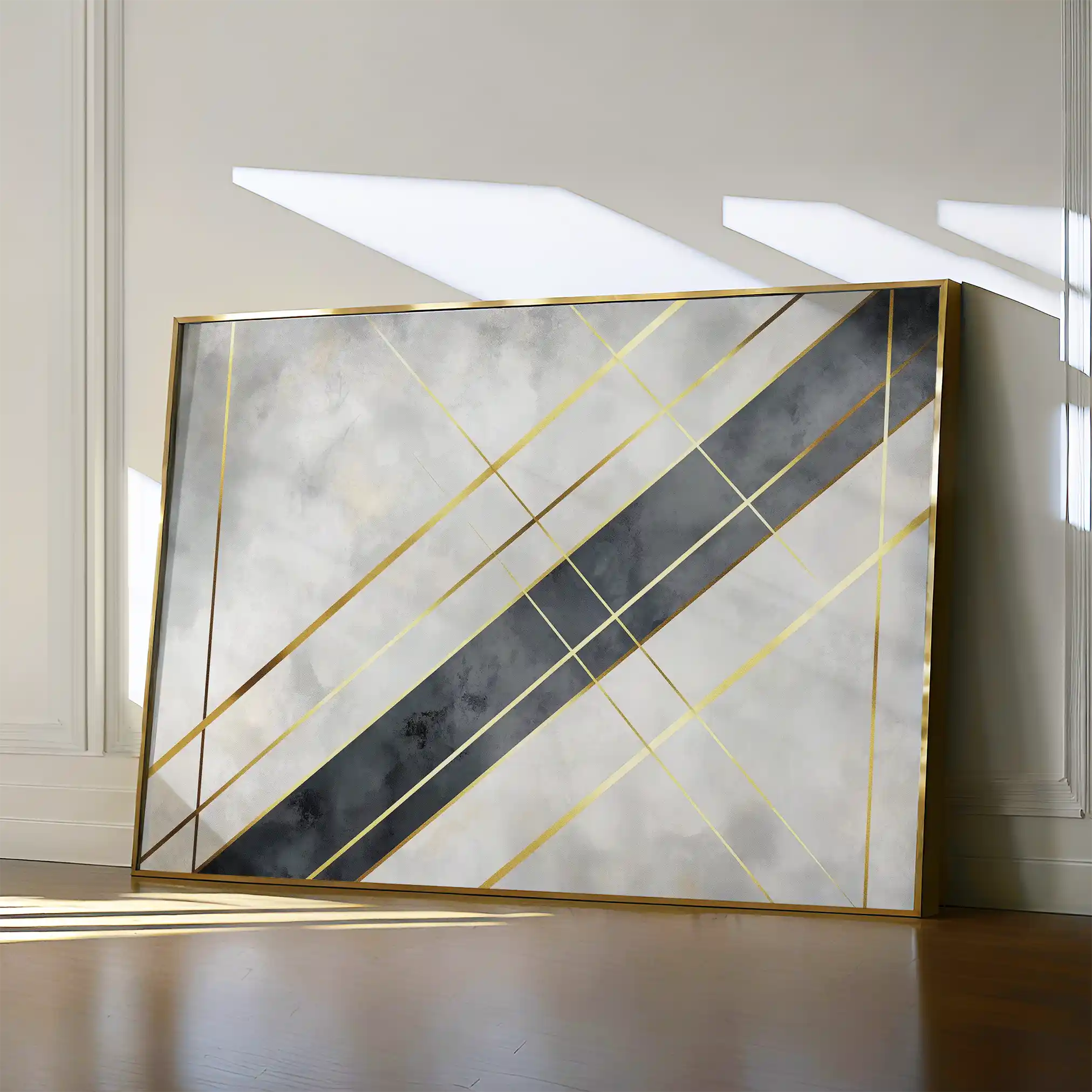 Abstract 546 Canvas Art 60 x 40 cm / Black