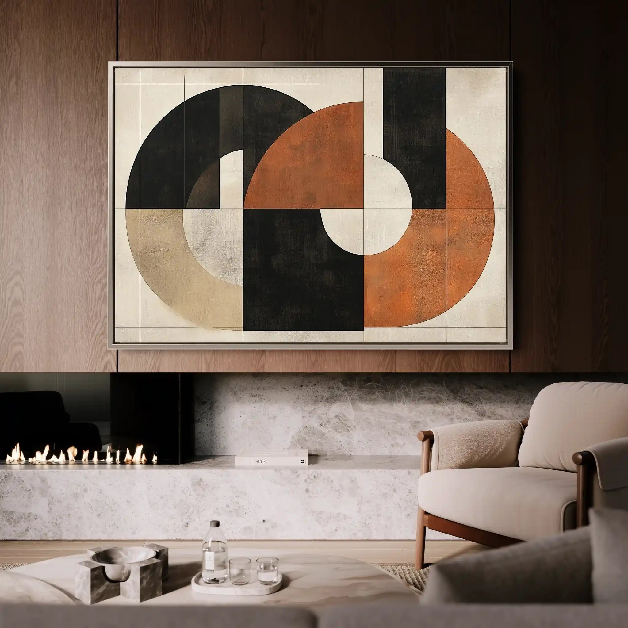 Abstract 547 Canvas Art 60 x 40 cm / Black