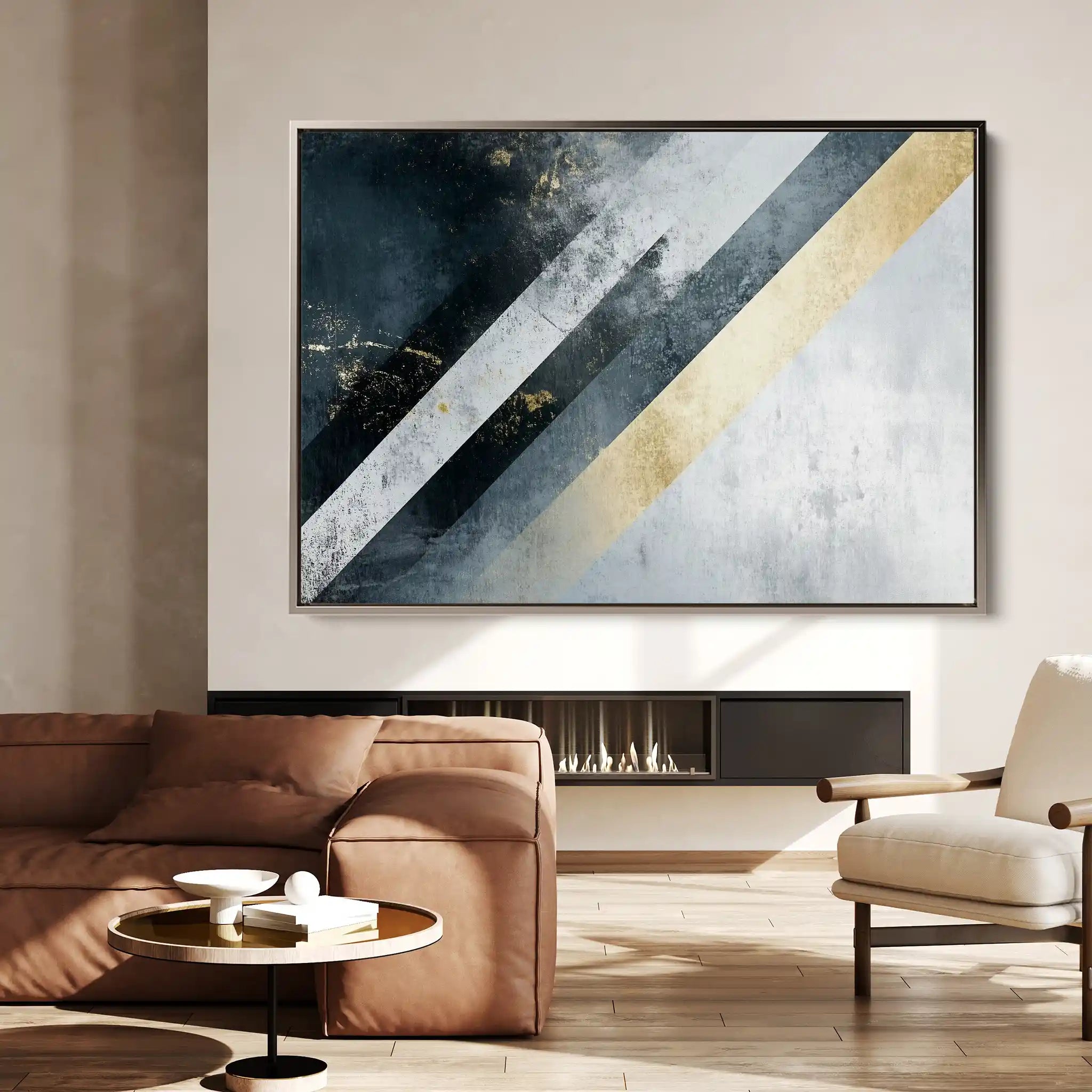 Abstract 548 Canvas Art 60 x 40 cm / Black