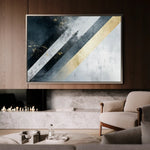Abstract 548 Canvas Art 60 x 40 cm / Black