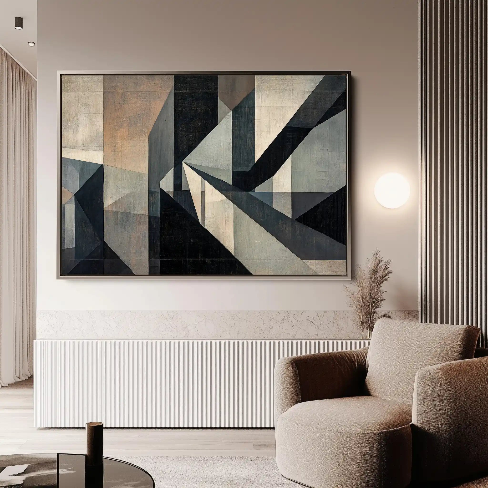 Abstract 549 Canvas Art 60 x 40 cm / Black