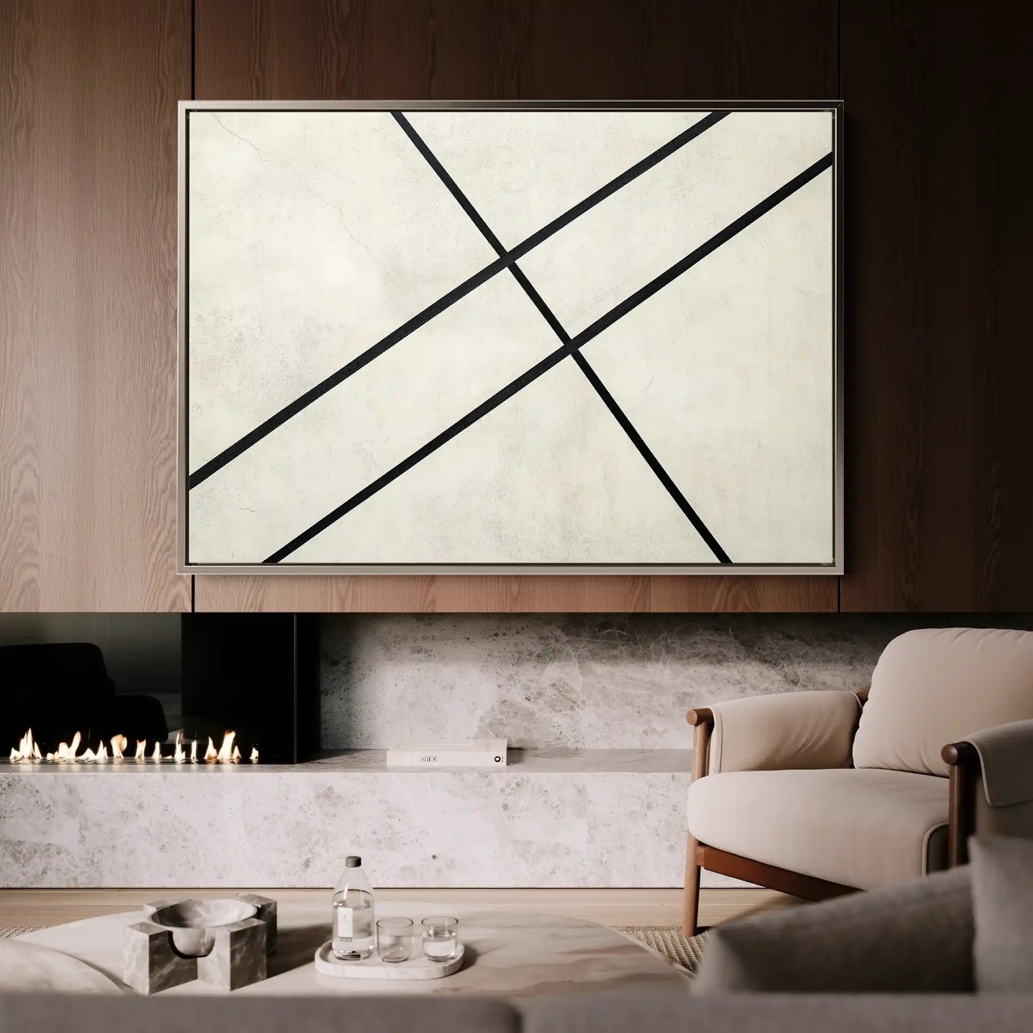 Abstract 551 Canvas Art 60 x 40 cm / Black