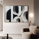 Abstract 554 Canvas Art 60 x 40 cm / Black