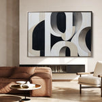 Abstract 554 Canvas Art 60 x 40 cm / Black