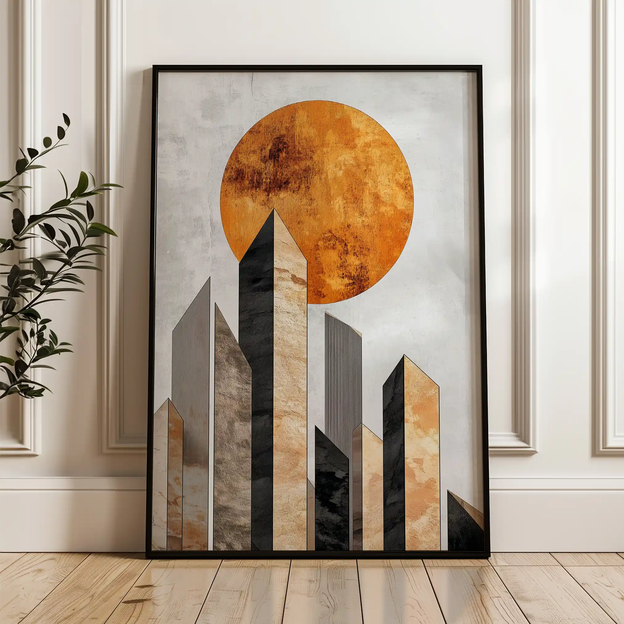 Abstract 555 Canvas Art 60 x 40 cm / Black