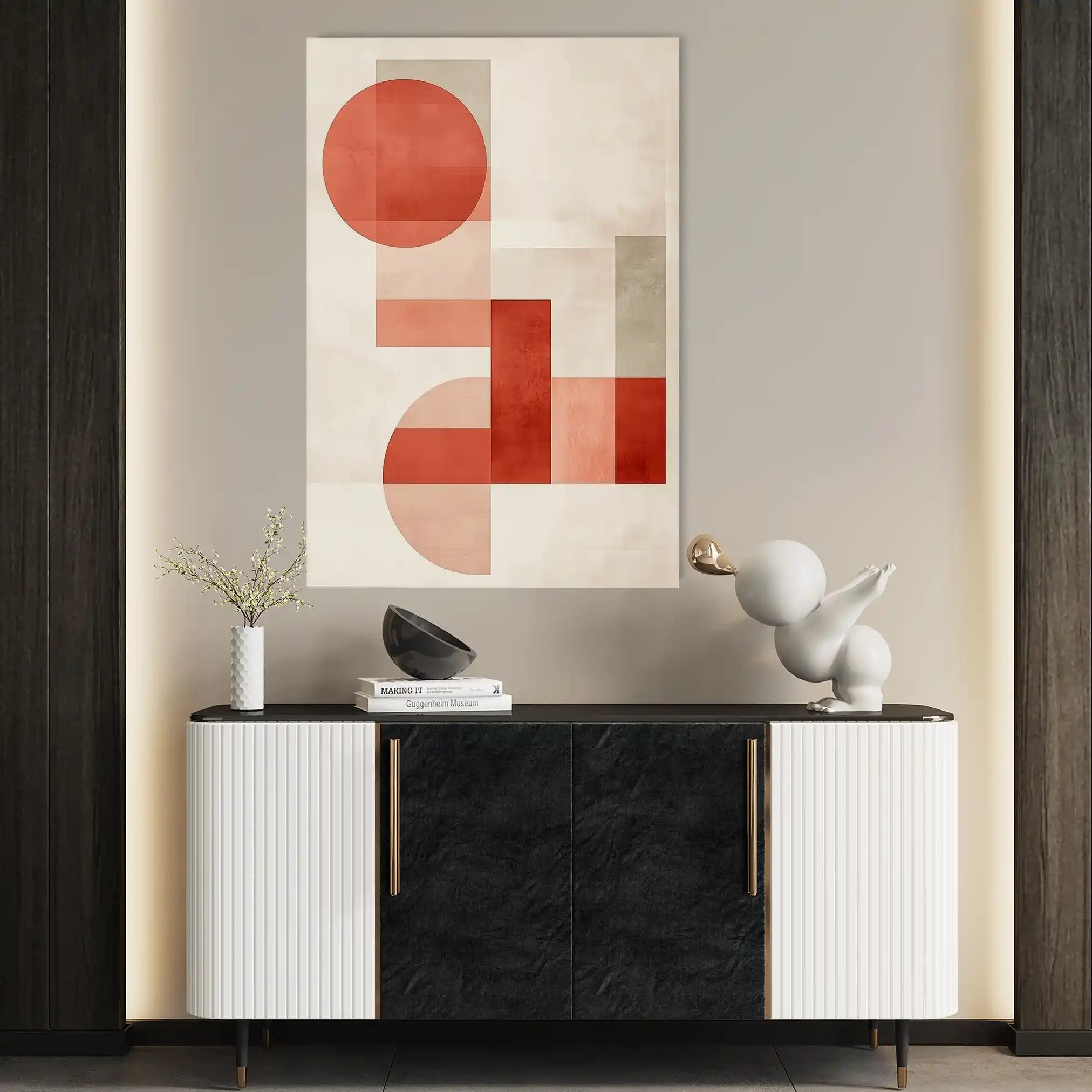 Abstract 563 Canvas Art 60 x 40 cm / Black