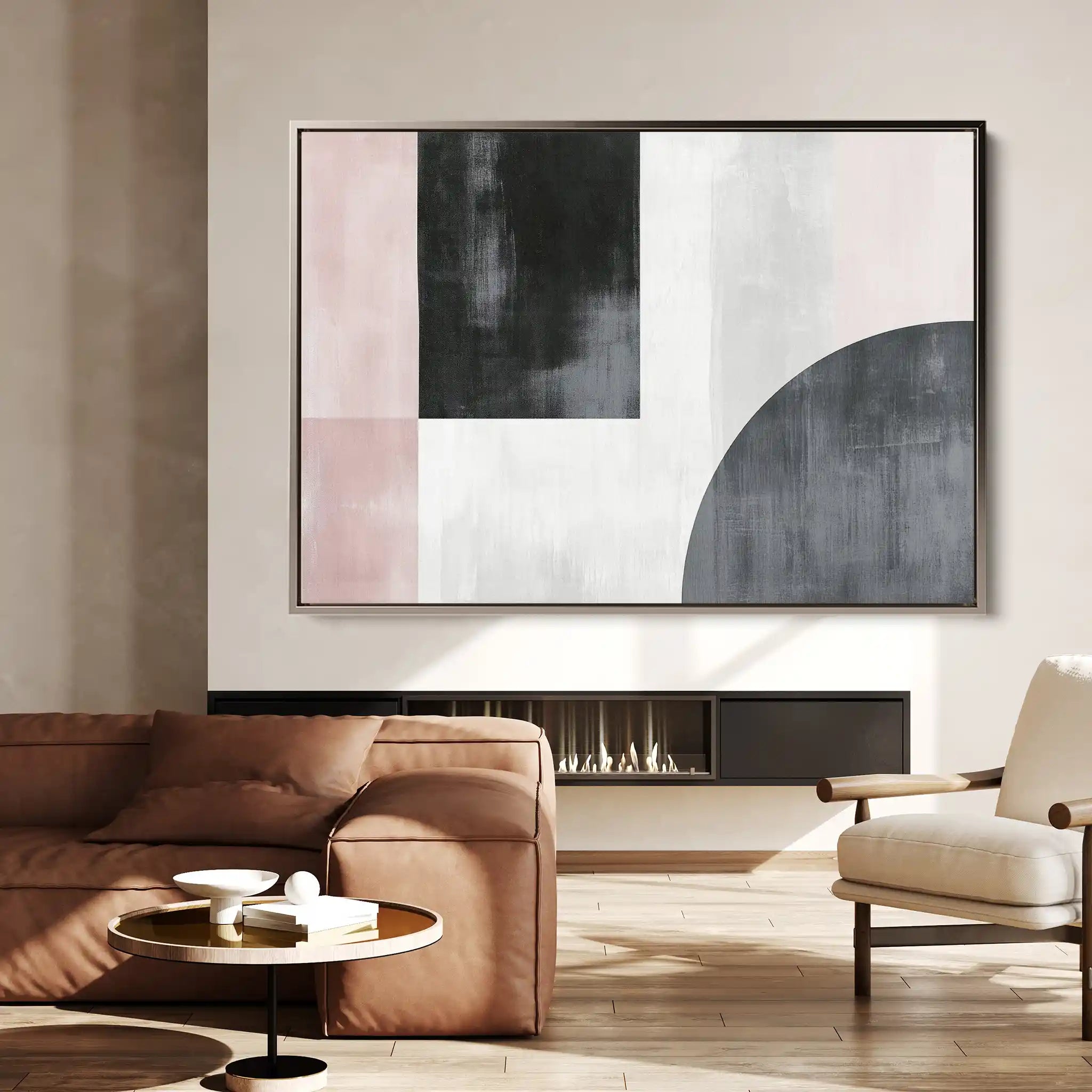 Abstract 566 Canvas Art 60 x 40 cm / Black