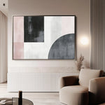 Abstract 566 Canvas Art 60 x 40 cm / Black