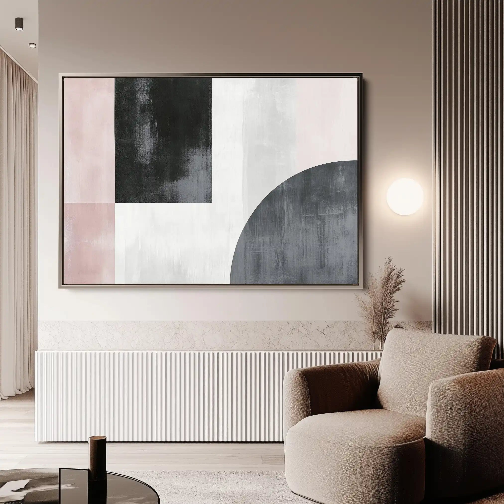 Abstract 566 Canvas Art 60 x 40 cm / Black