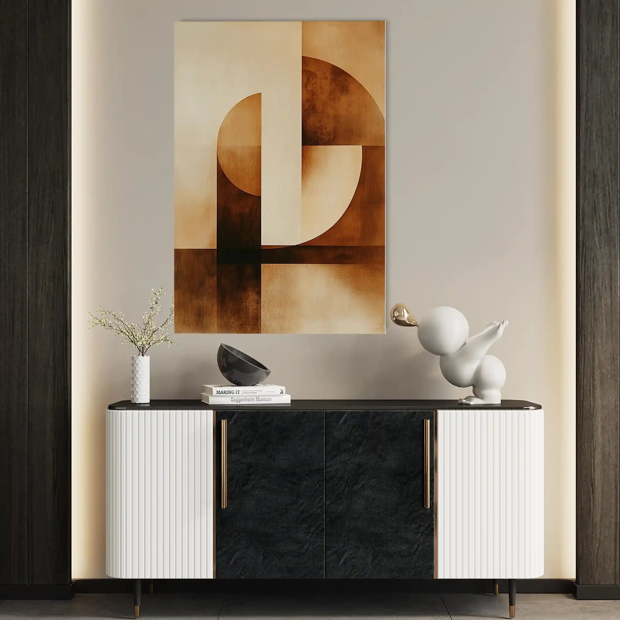 Abstract 567 Canvas Art 60 x 40 cm / Black
