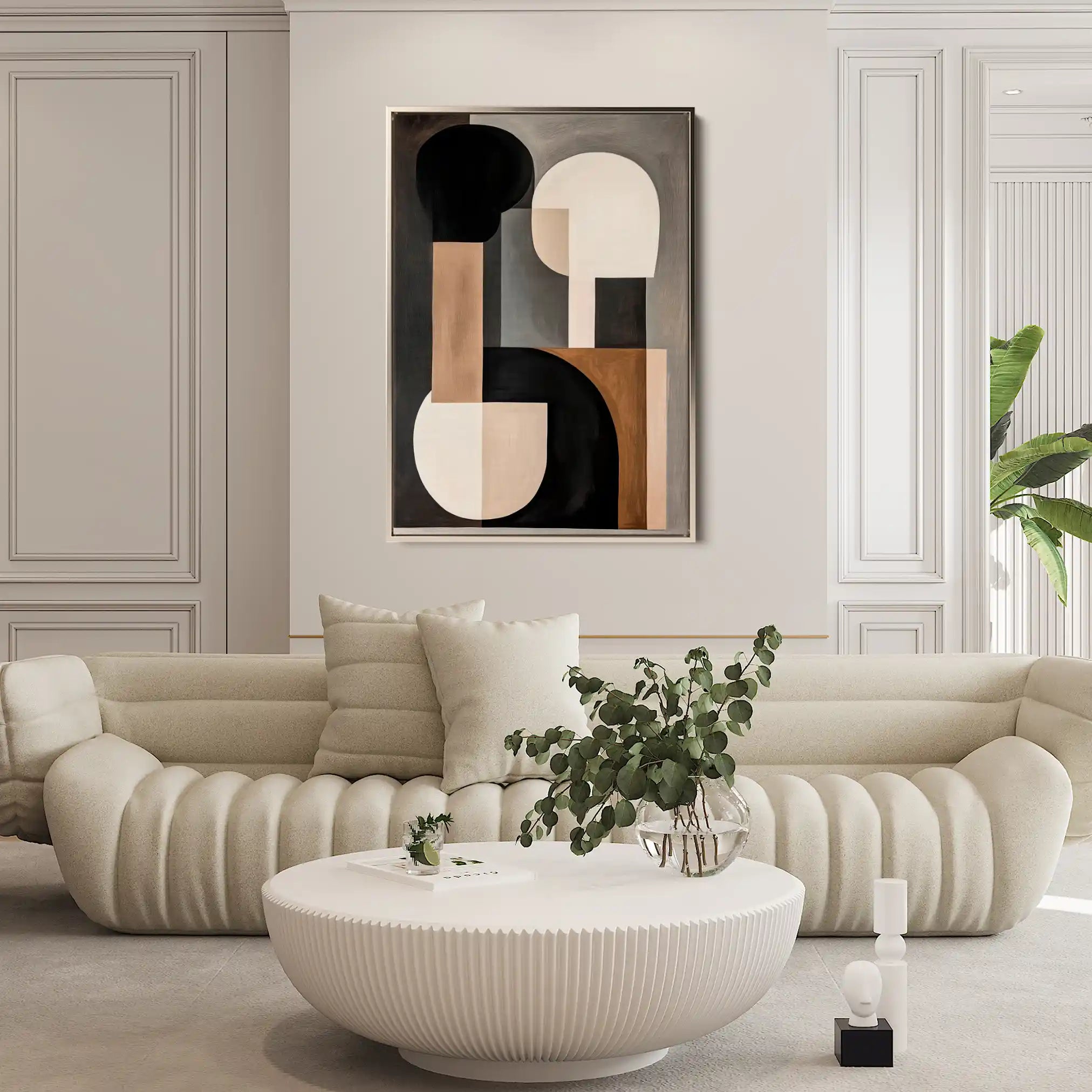 Abstract 568 Canvas Art 60 x 40 cm / Black