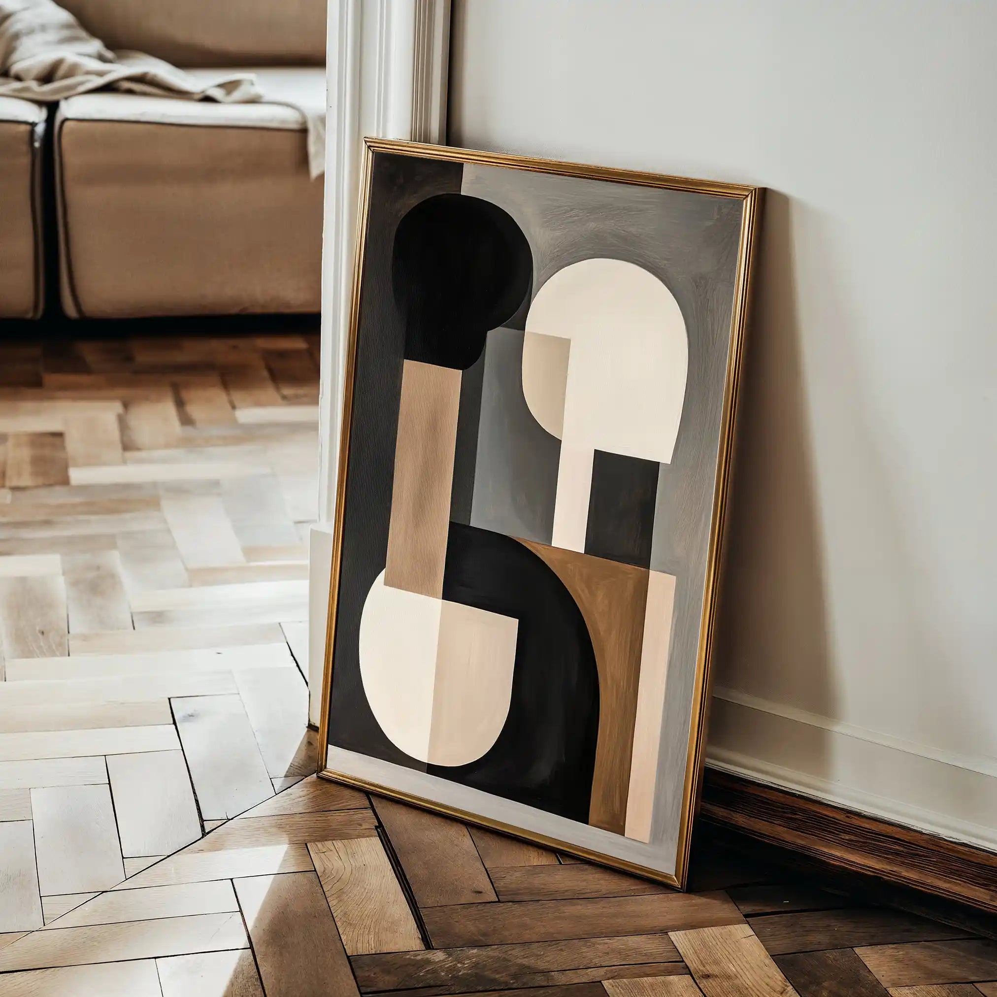 Abstract 568 Canvas Art 60 x 40 cm / Black