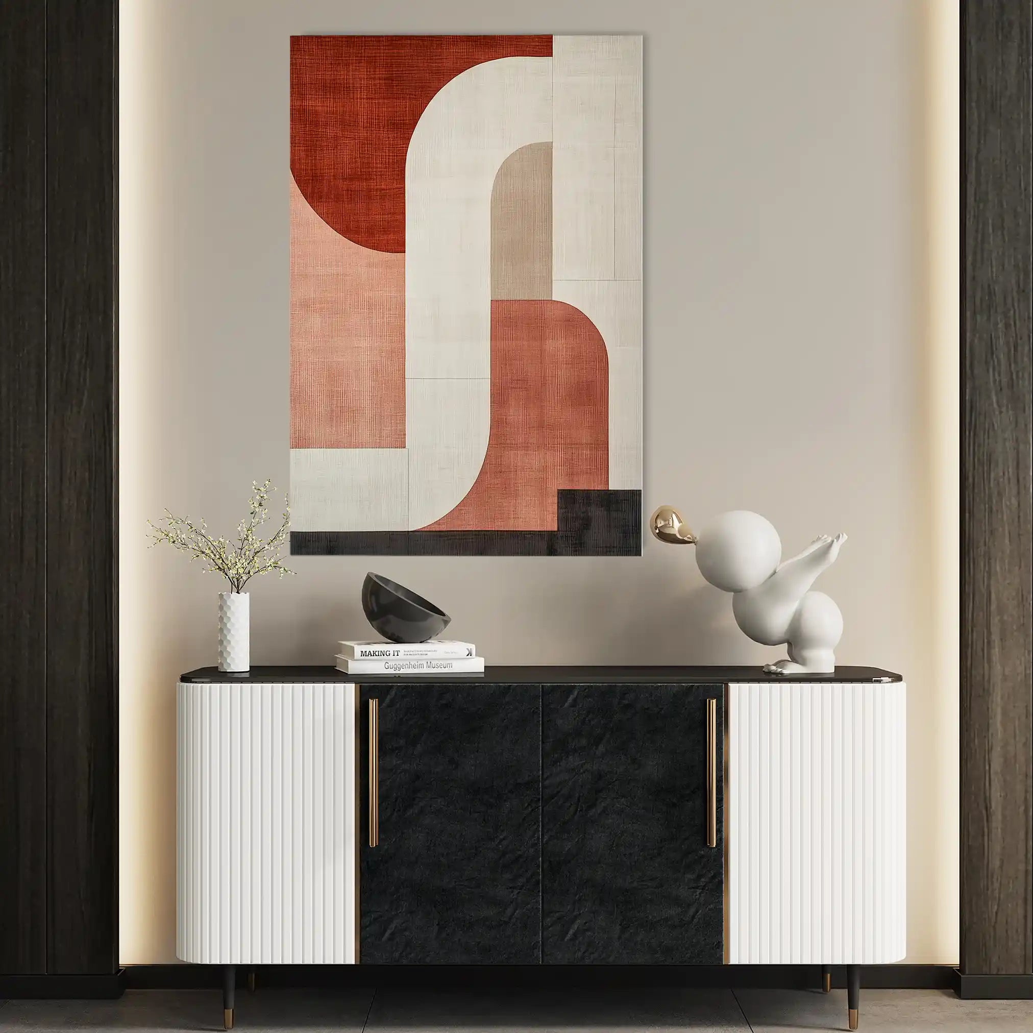 Abstract 570 Canvas Art 60 x 40 cm / Black