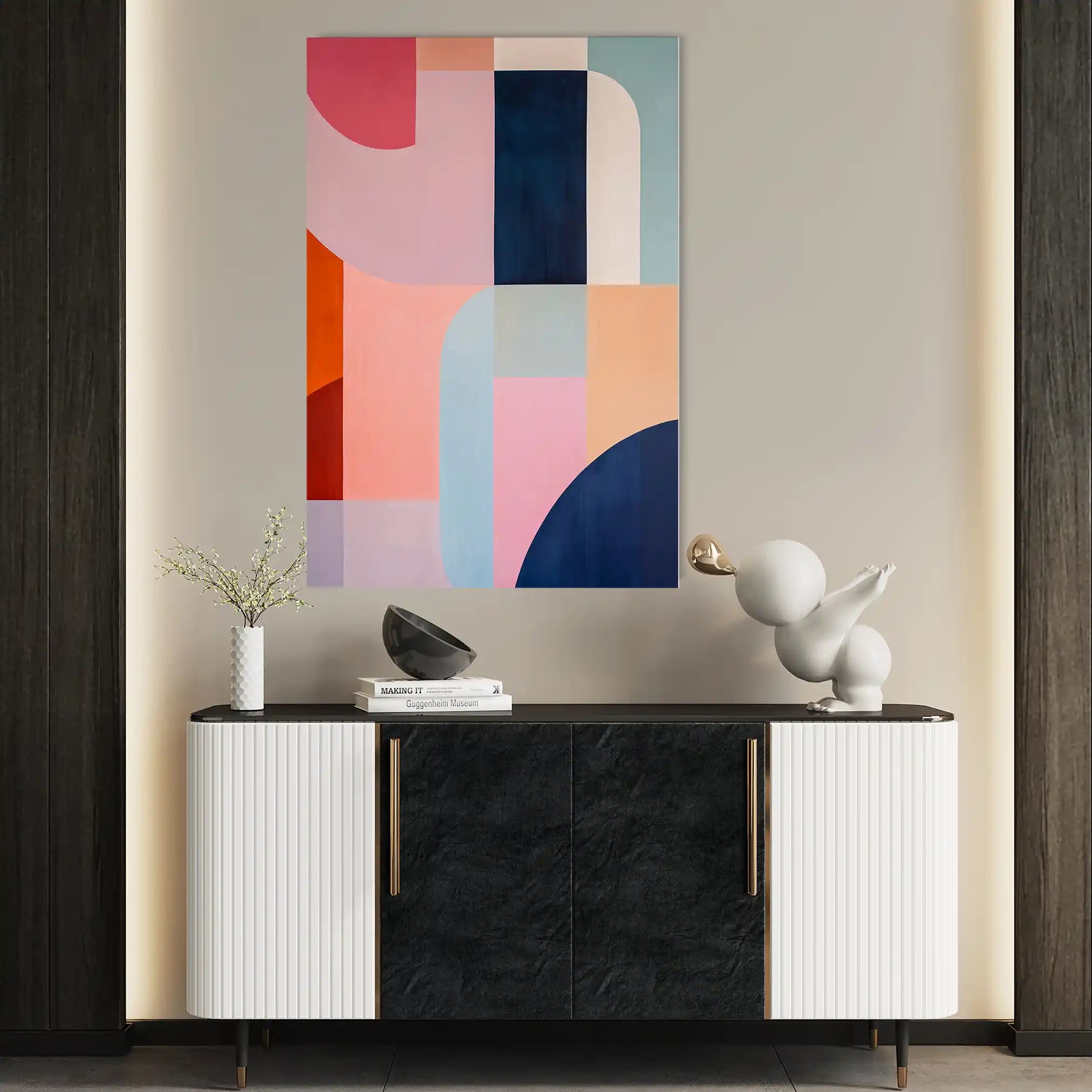 Abstract 573 Canvas Art 60 x 40 cm / Black