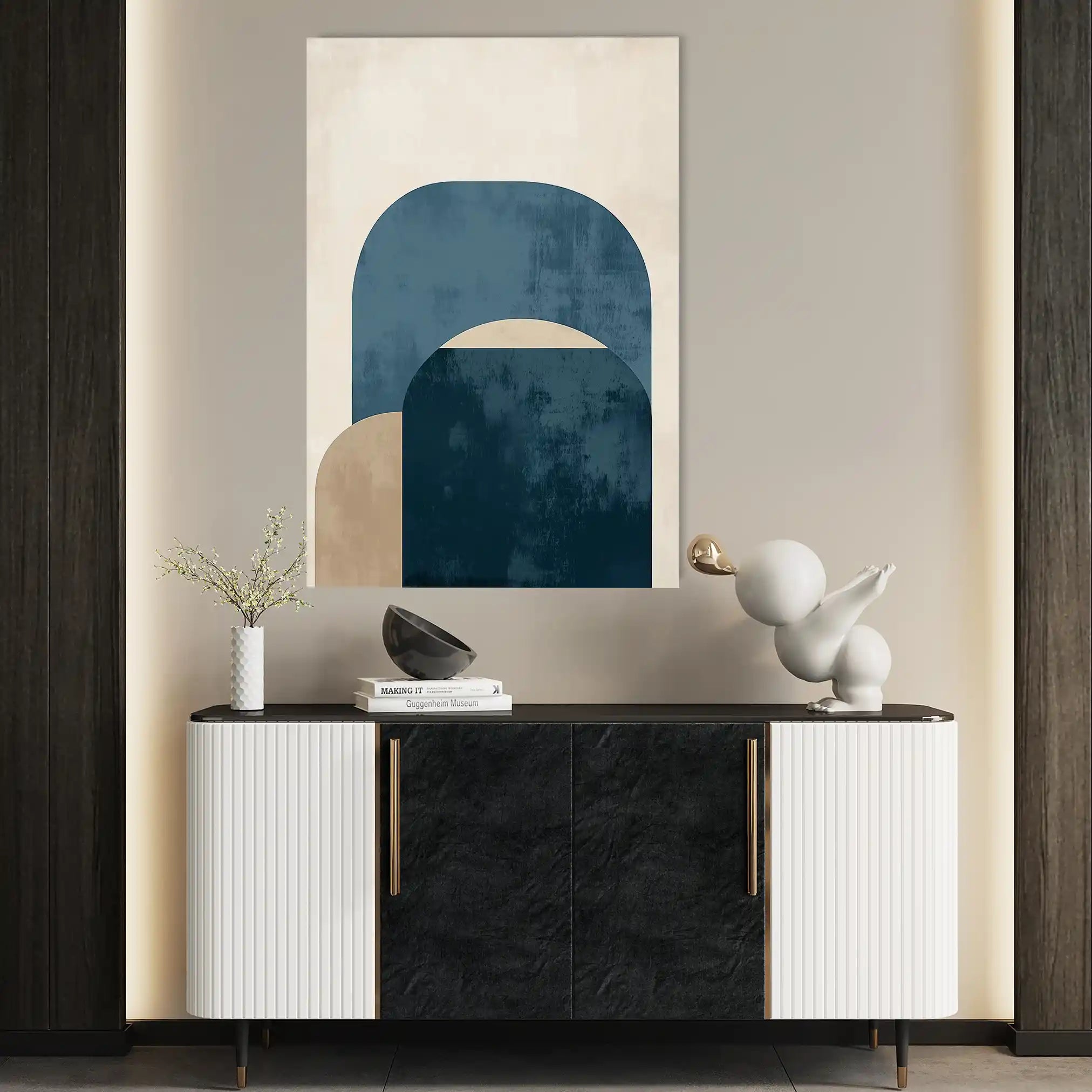 Abstract 575 Canvas Art 60 x 40 cm / Black