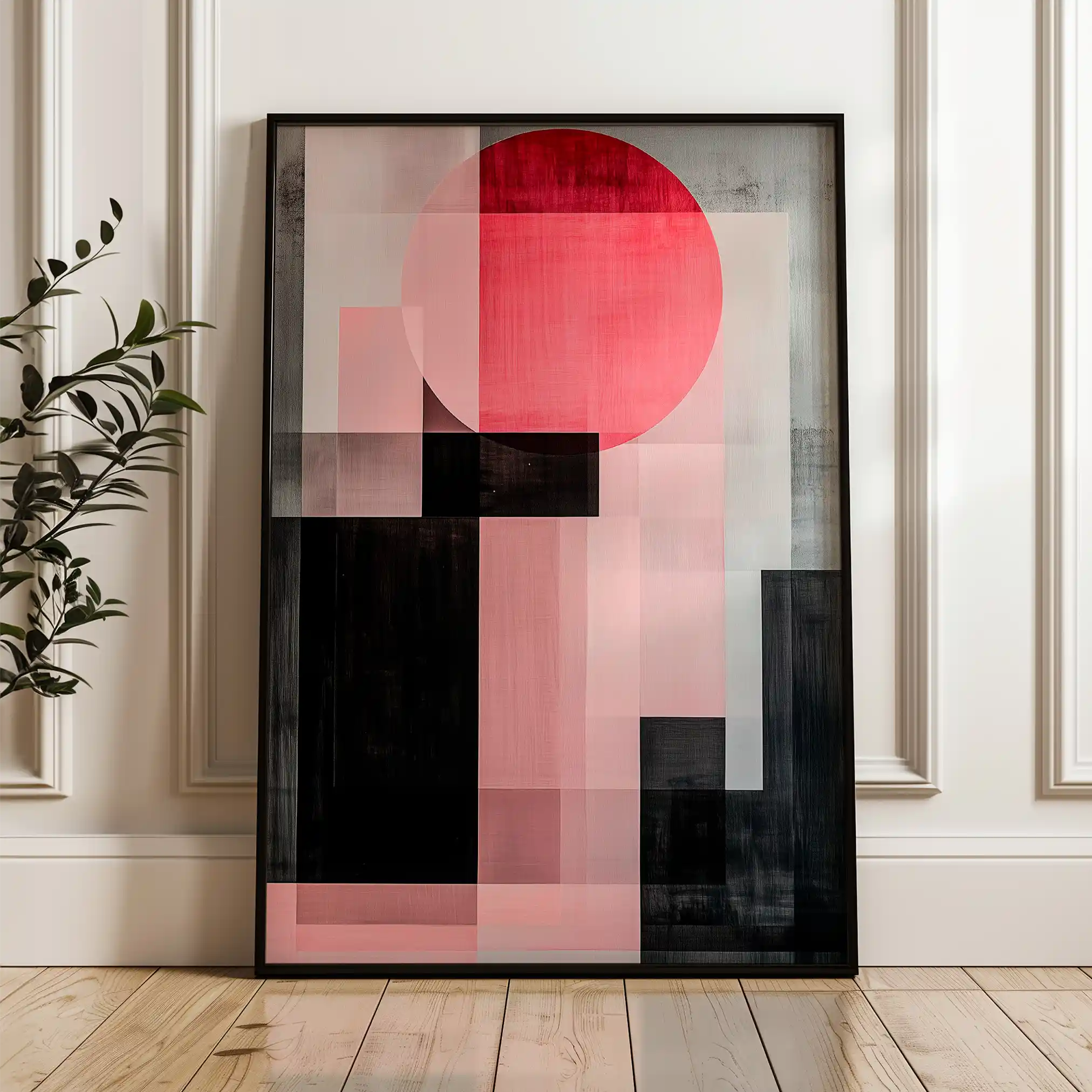 Abstract 576 Canvas Art 60 x 40 cm / Black