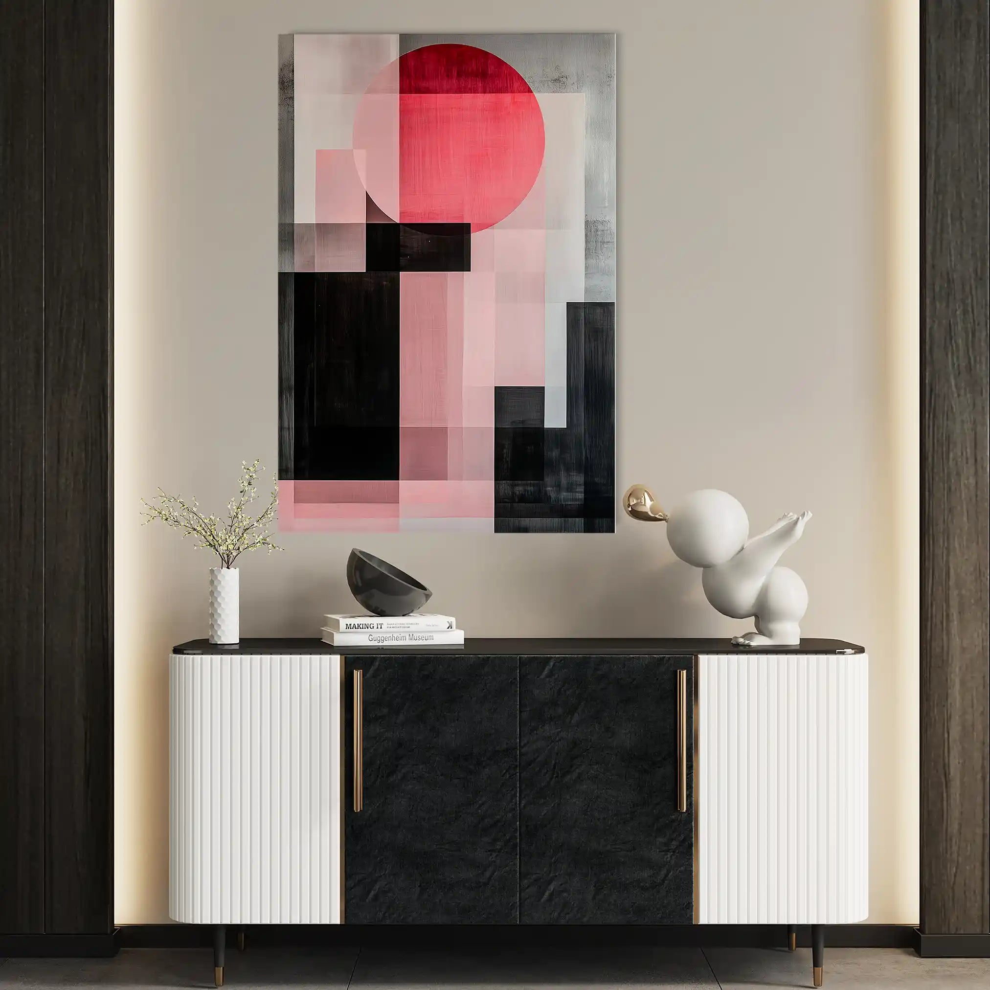 Abstract 576 Canvas Art 60 x 40 cm / Black