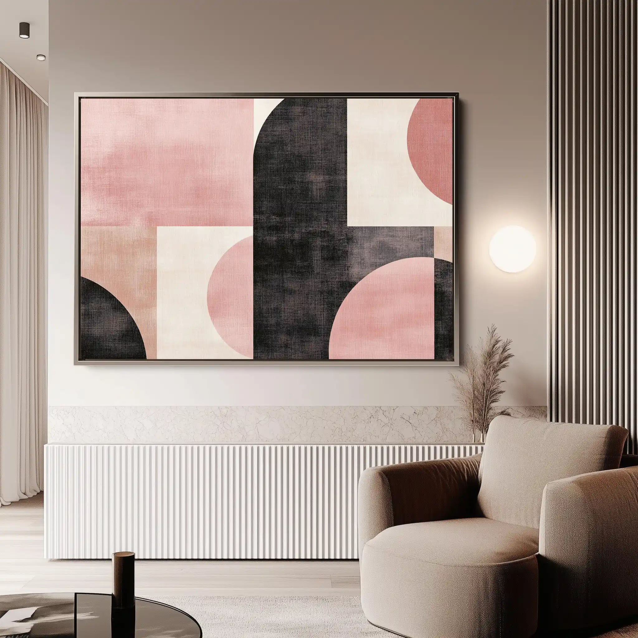 Abstract 577 Canvas Art 60 x 40 cm / Black