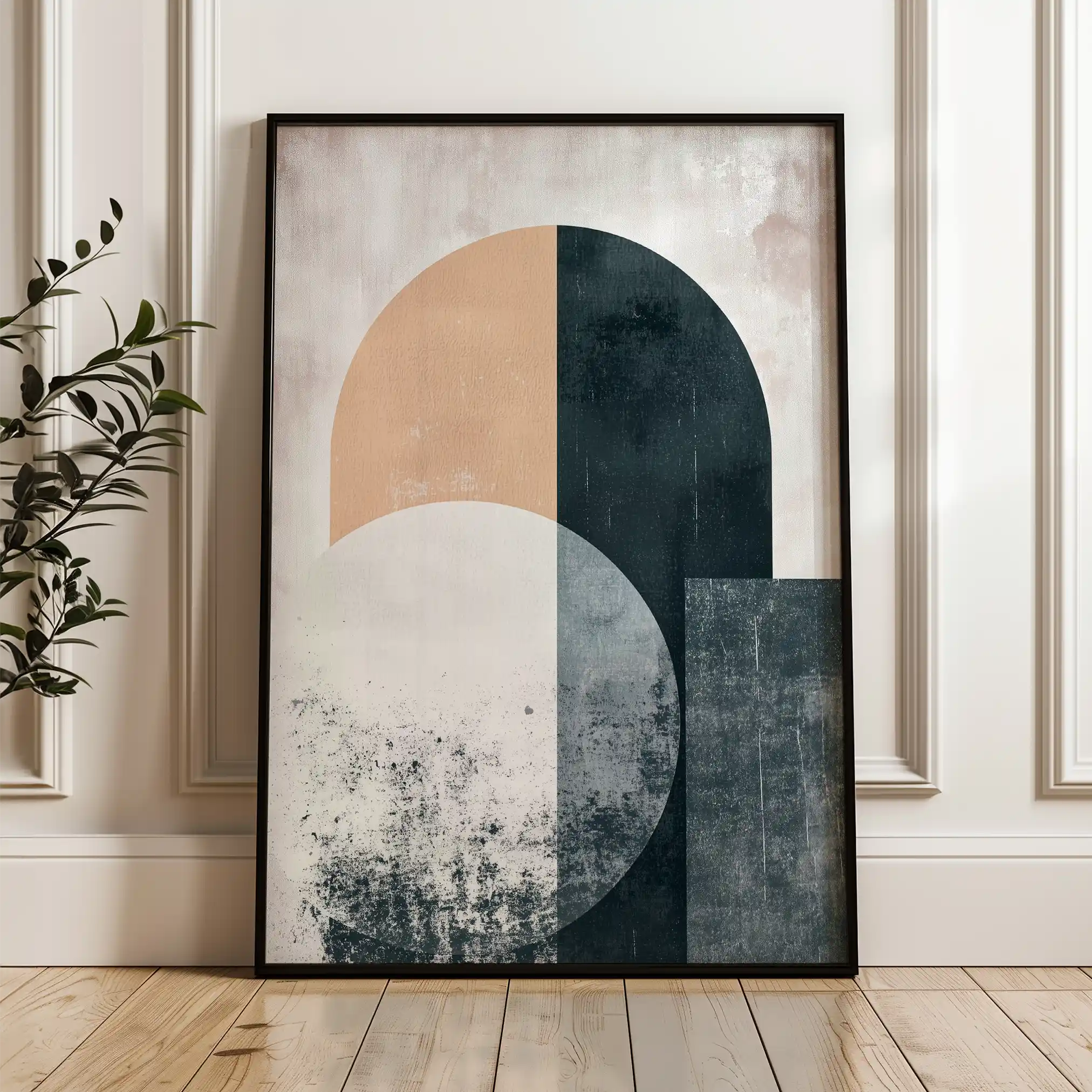 Abstract 578 Canvas Art 60 x 40 cm / Black