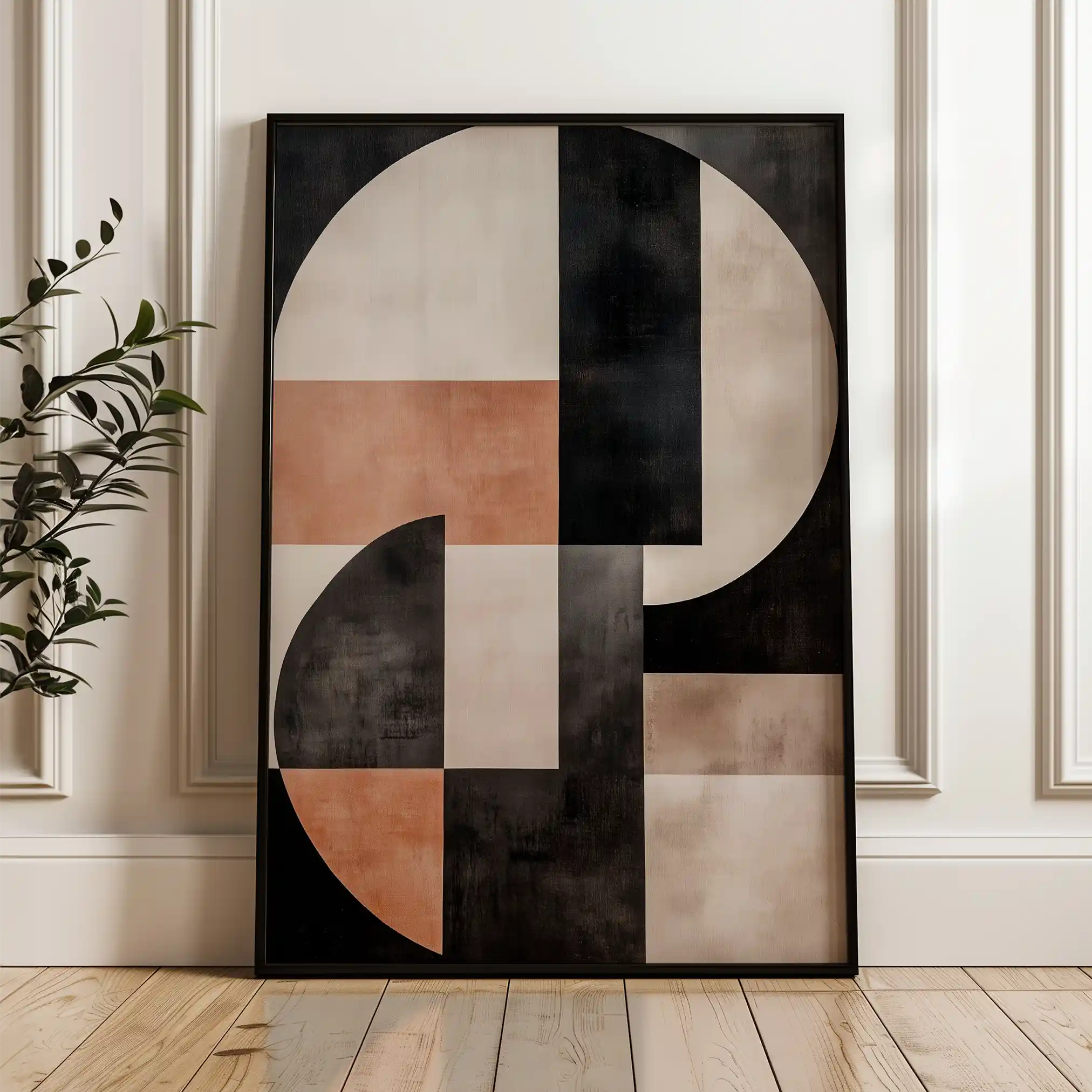 Abstract 581 Canvas Art 60 x 40 cm / Black