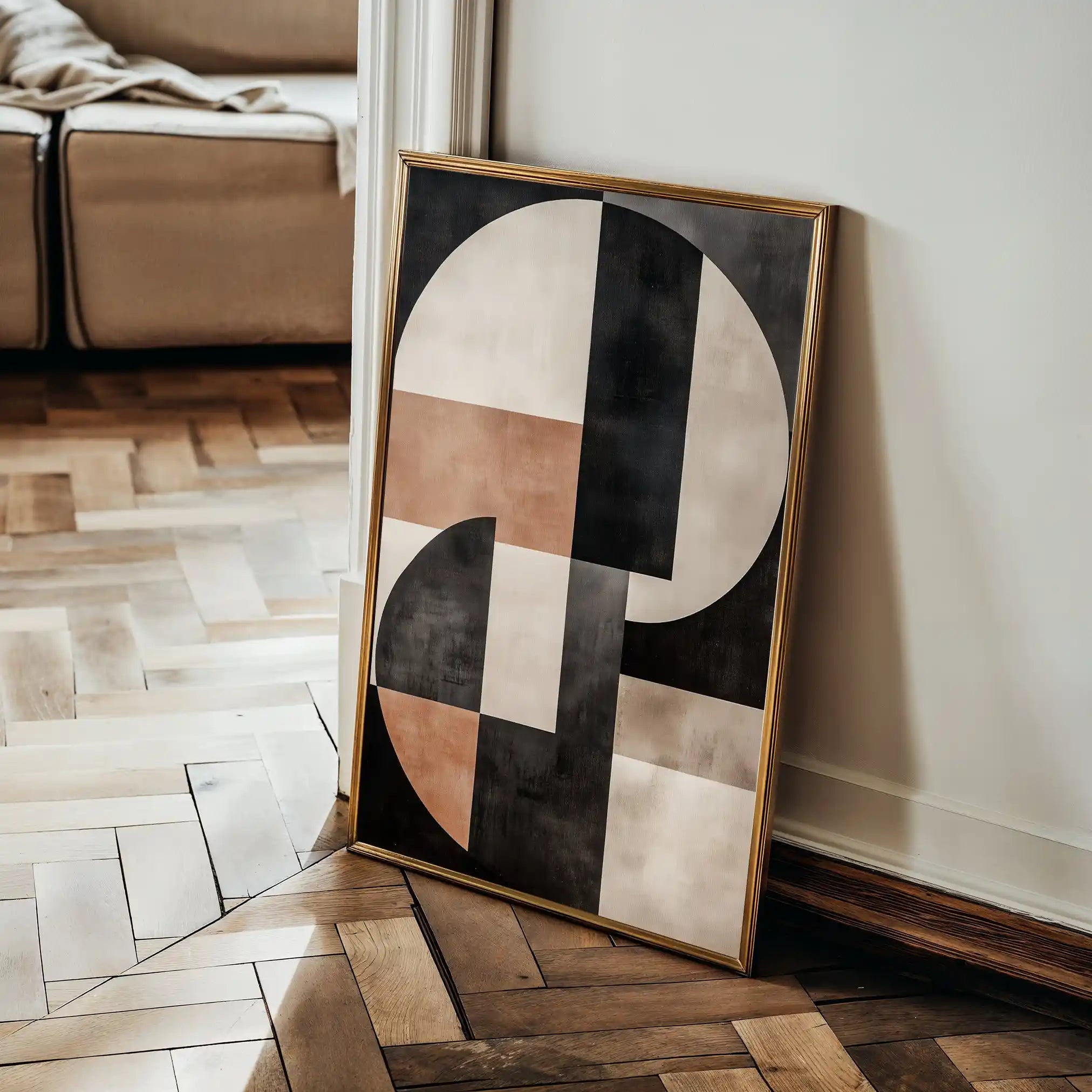 Abstract 581 Canvas Art 60 x 40 cm / Black