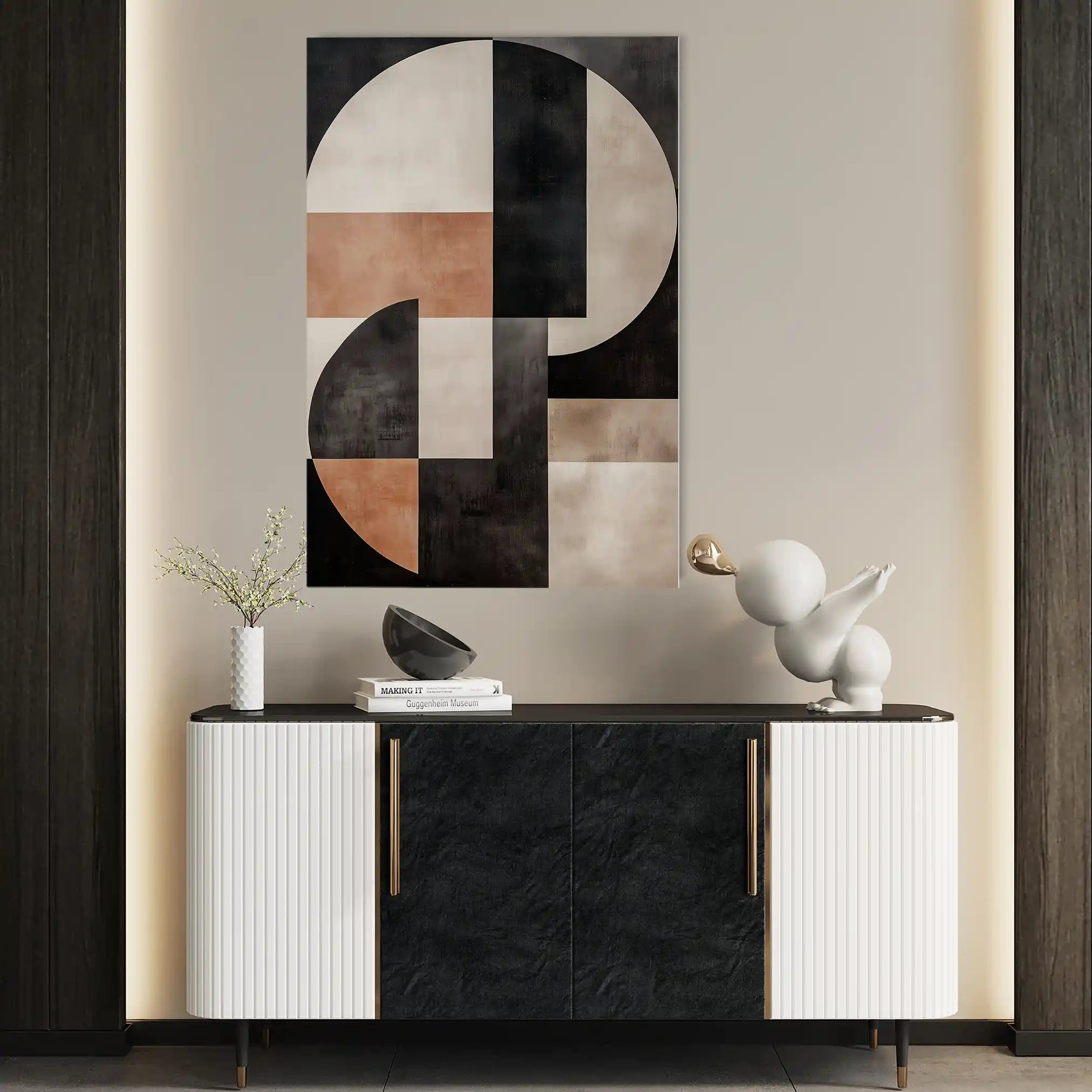Abstract 581 Canvas Art 60 x 40 cm / Black