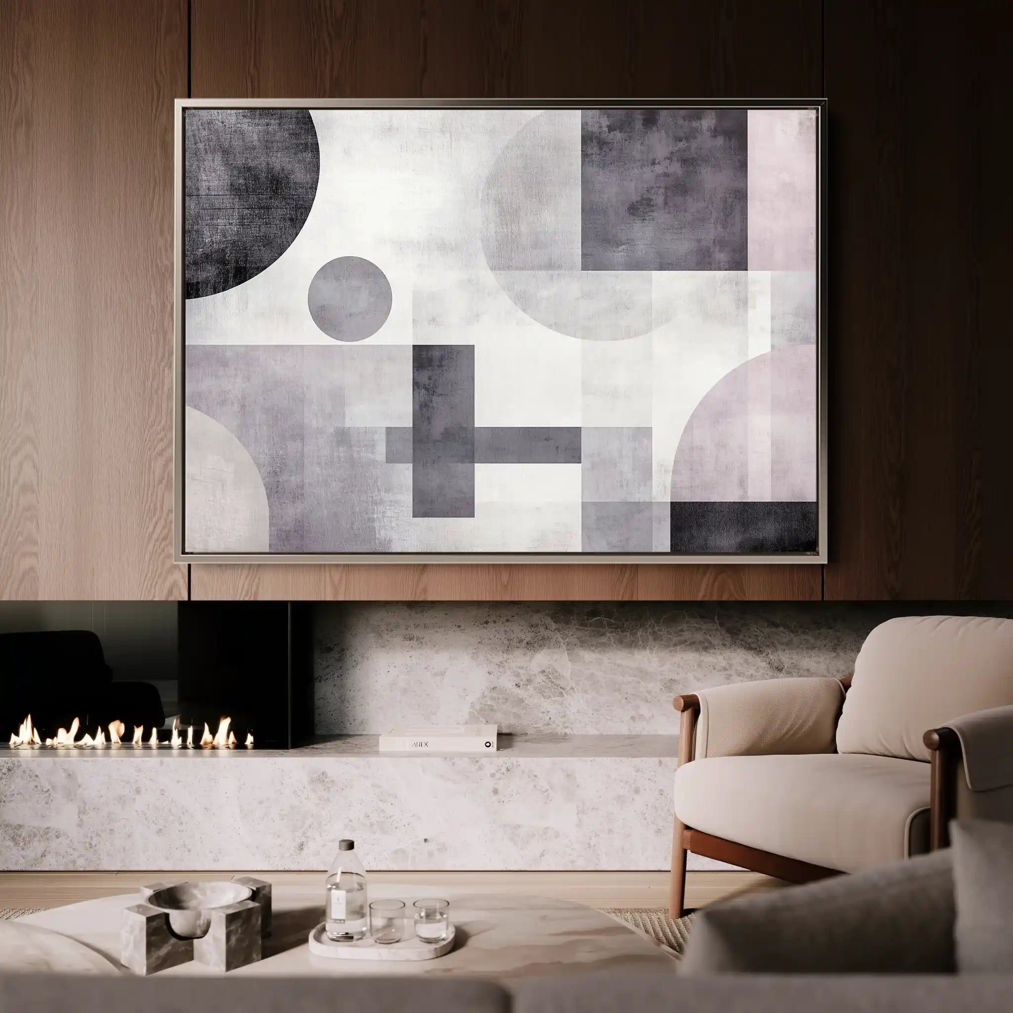 Abstract 582 Canvas Art 60 x 40 cm / Black