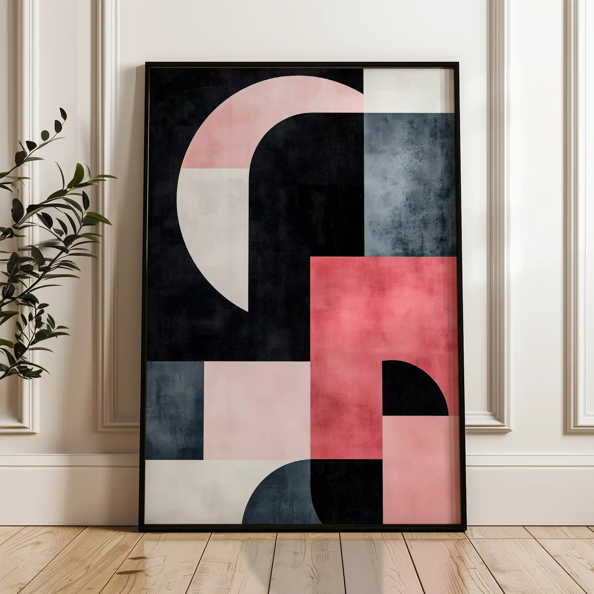 Abstract 583 Canvas Art 60 x 40 cm / Black