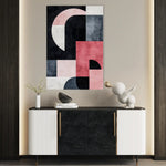 Abstract 583 Canvas Art 60 x 40 cm / Black