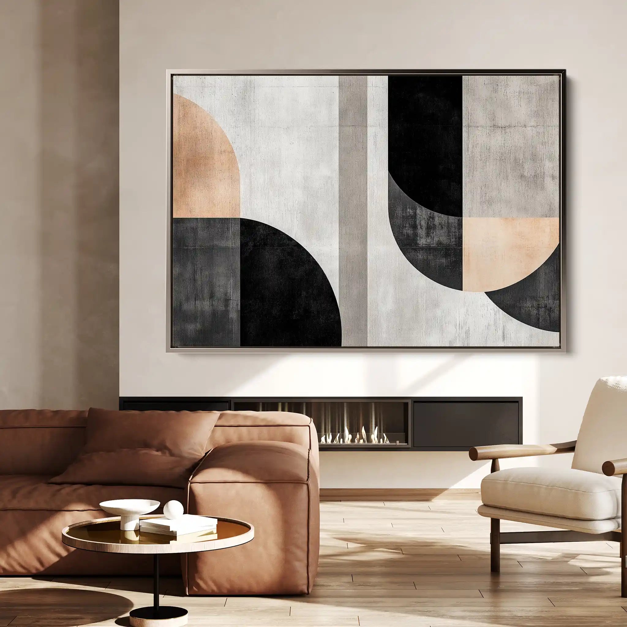 Abstract 584 Canvas Art 60 x 40 cm / Black