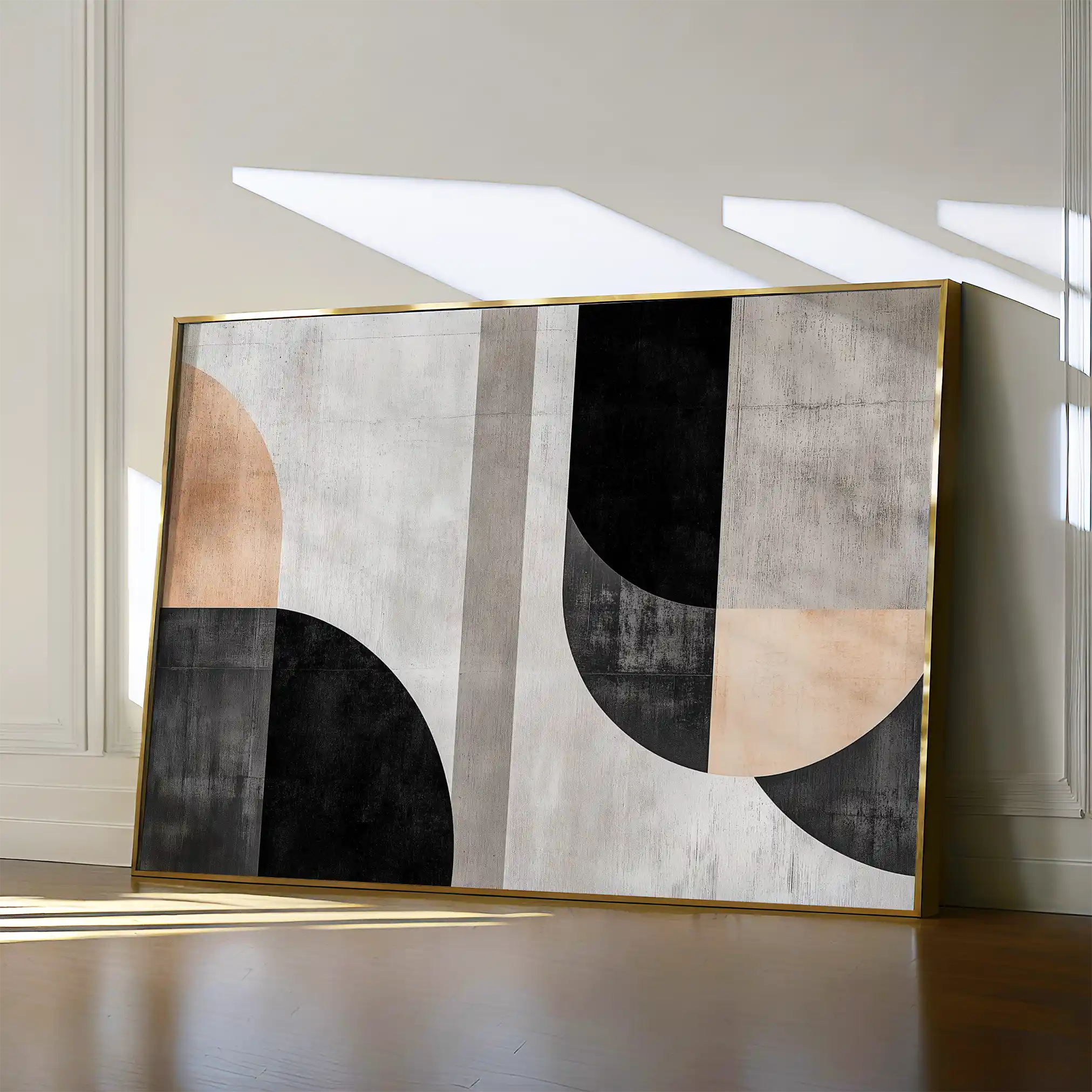 Abstract 584 Canvas Art 60 x 40 cm / Black