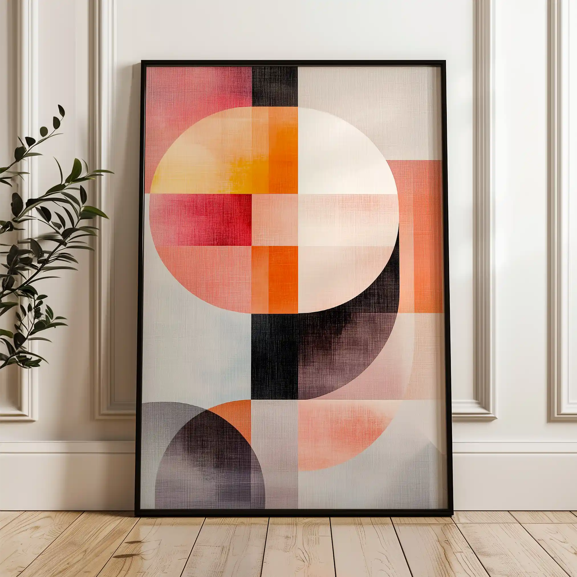 Abstract 585 Canvas Art 60 x 40 cm / Black