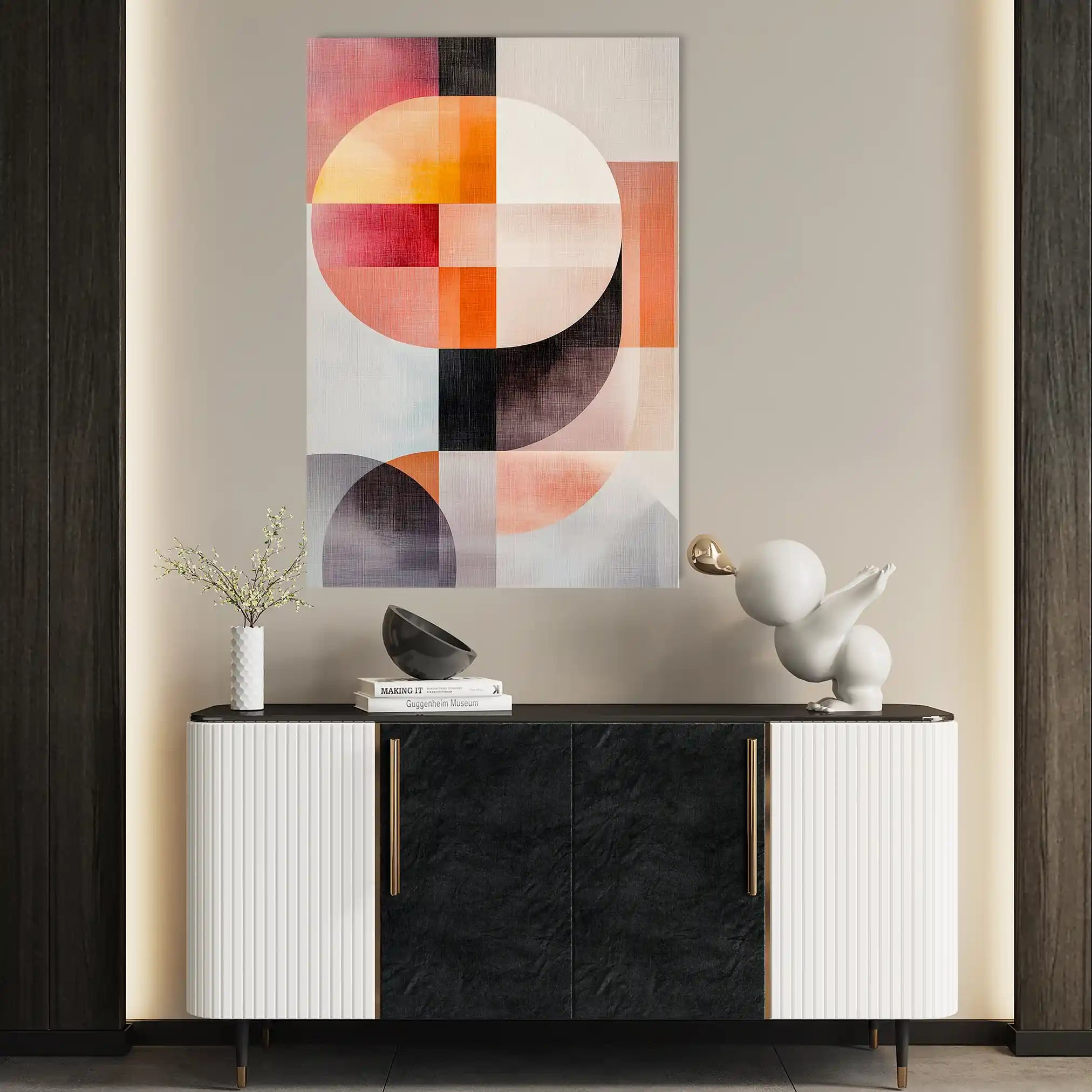 Abstract 585 Canvas Art 60 x 40 cm / Black